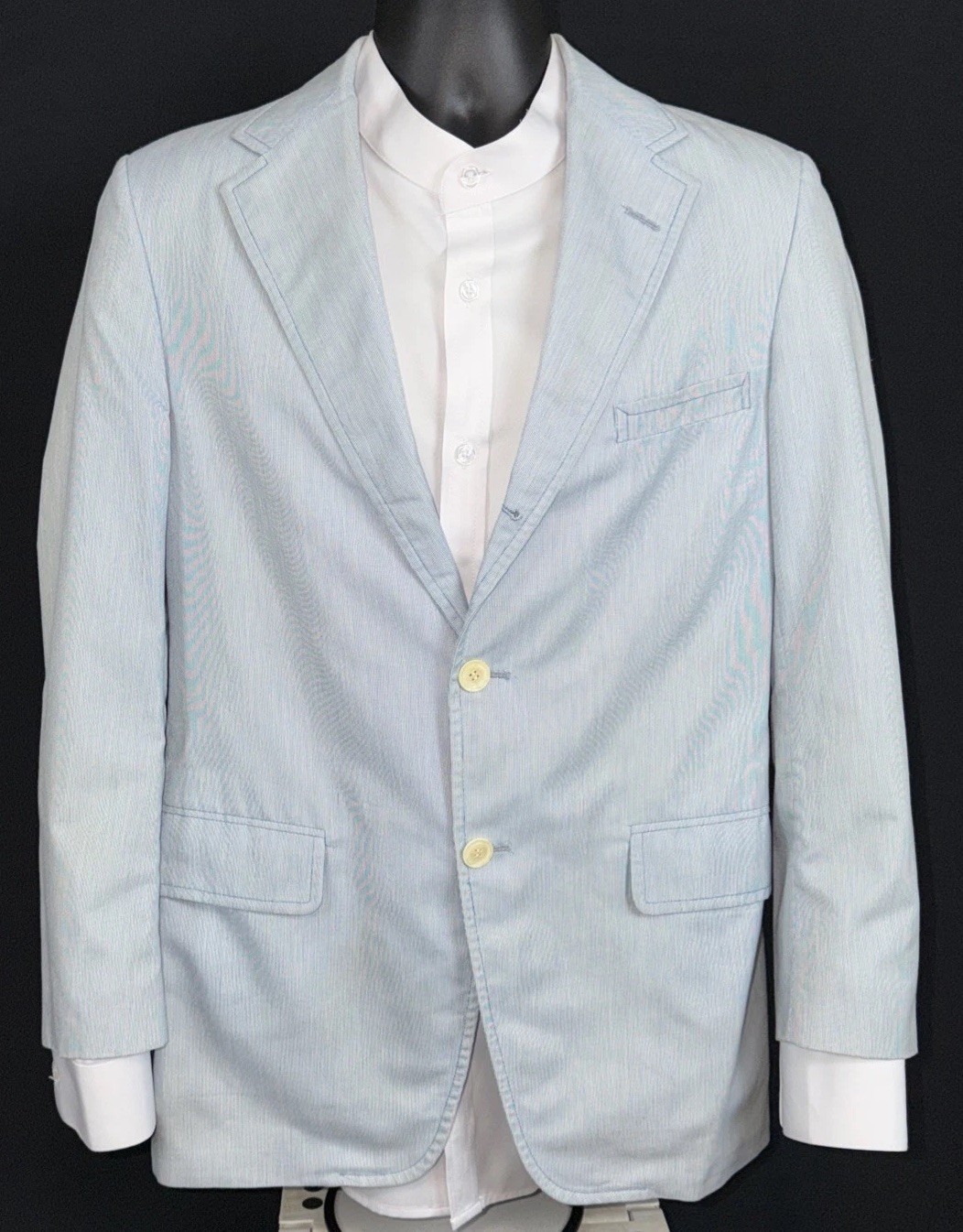 Haspel Men’s Blue & White Pinstriped Sport Coat Blazer Size 40R