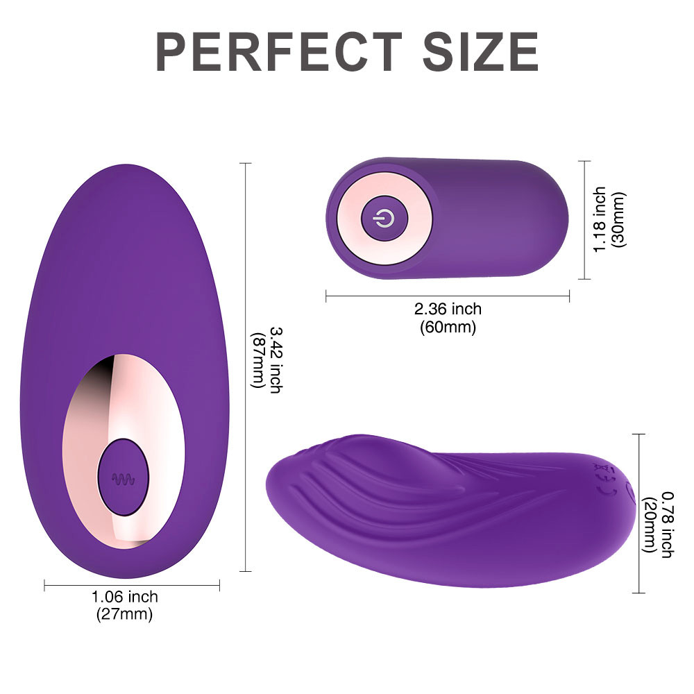 10 Function Vibrating Panties Purple/Black Remote Control Underwear for Female