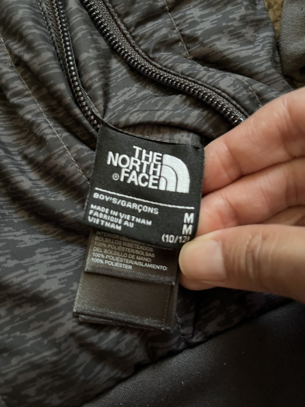 The North Face Boy’s Sz Med 10/12 Quilted Reversible Full Zip Puffer Coat Jacket