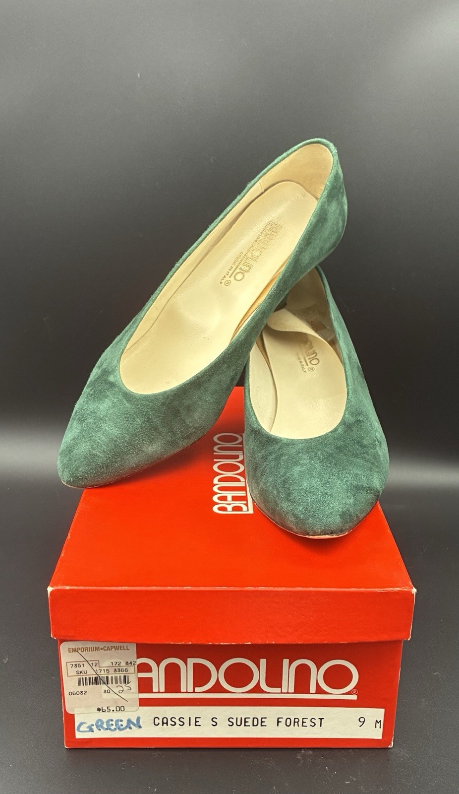 Women’s Vintage Bandolino Shoes Green Suede 9M