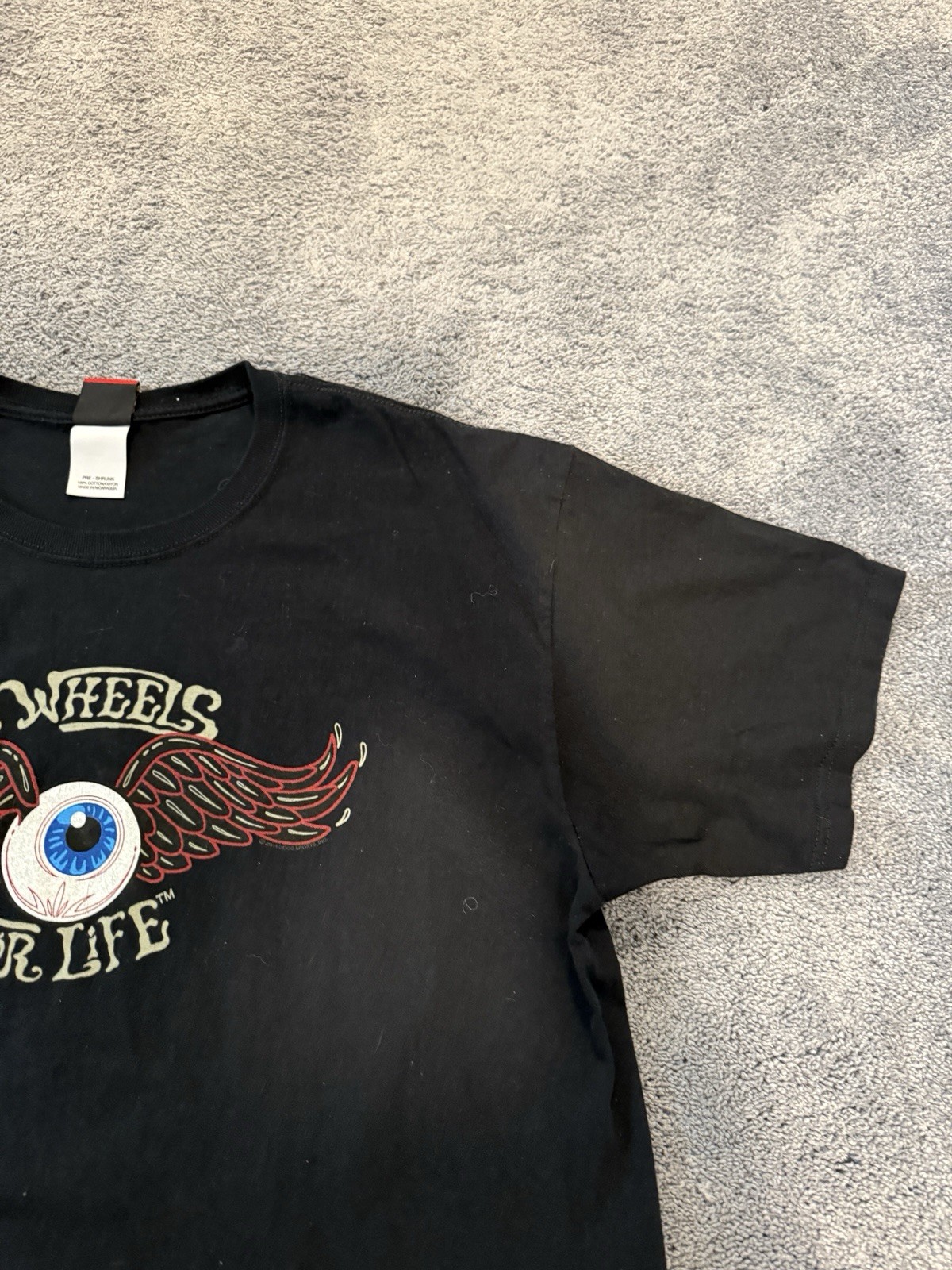 Hot Leathe Legendary Eye Roses Graphic T-Shirt Black XL Vintage Style Streetwea.