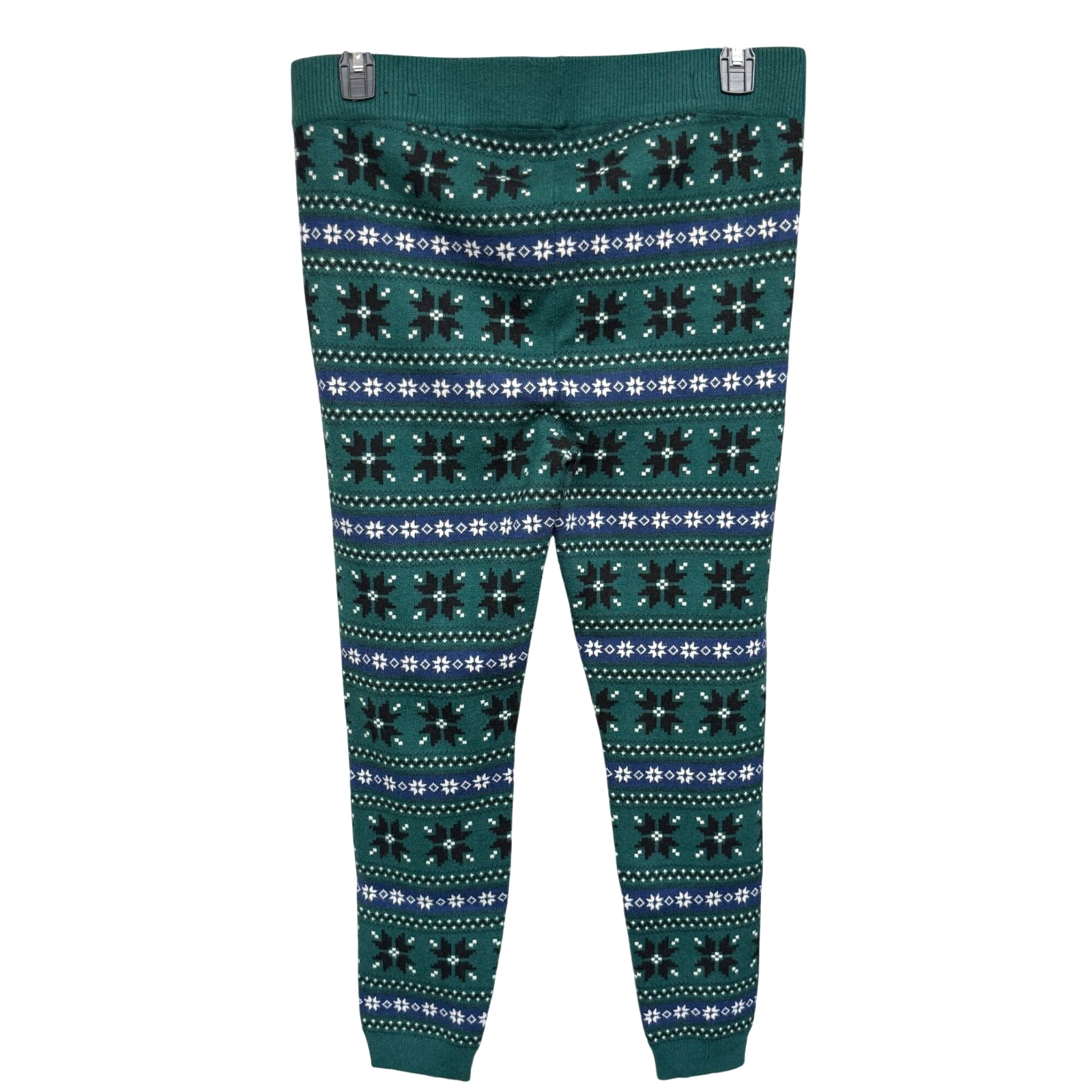 Torrid Green Fair Isle Knit Leggings Rayon/Polyester/Nylon Blend Womens Sz 1/XL