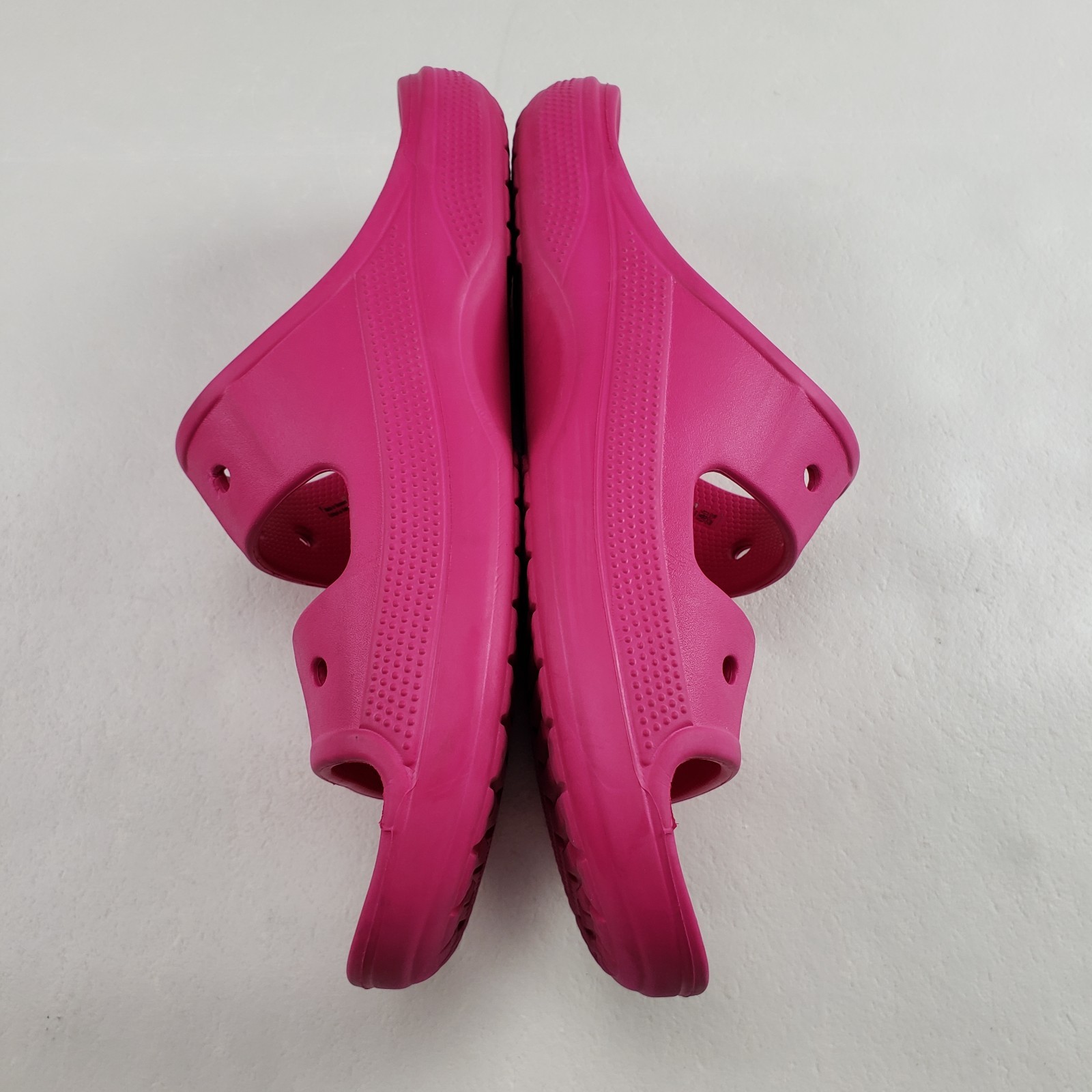 Crocs Baya Slide Sandal Mens 13 Pink Double Strap Slip On Comfort Shoe