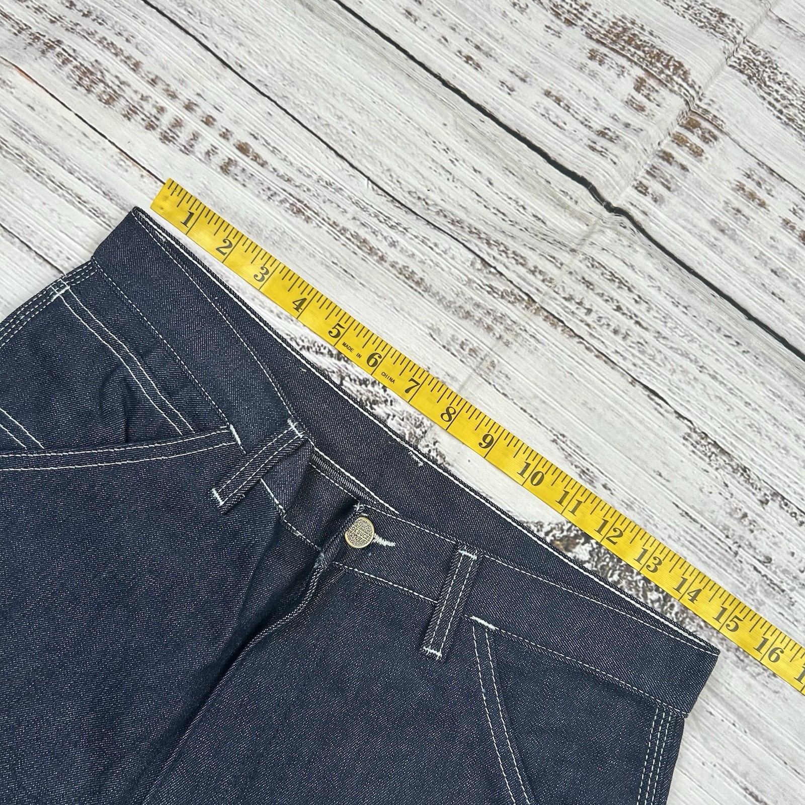 NWT Vintage Sears Roebucks Jeans Mens 30×33 Blue Carpenter Hammer Loop Denim