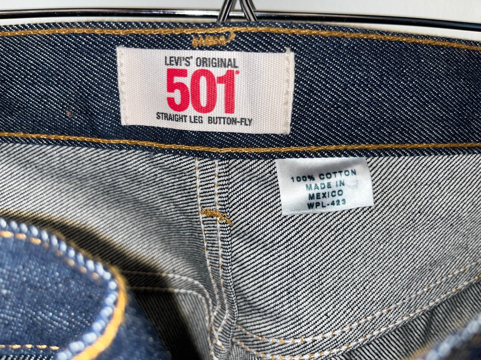 LEVI’S NEW 501 SHRINK-TO-FIT BUTTON FLY JEANS ROCKABILLY VINTAGE STYLE 34W x 29L
