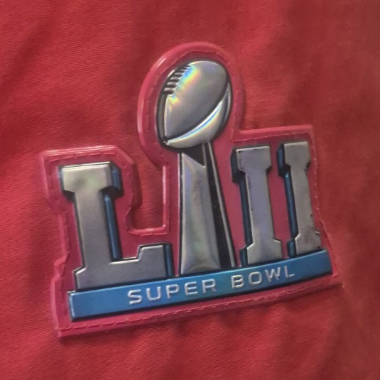 BDA Super Bowl LII Hooded Insulated Logo Red Parka Jacket Men’s 4XL