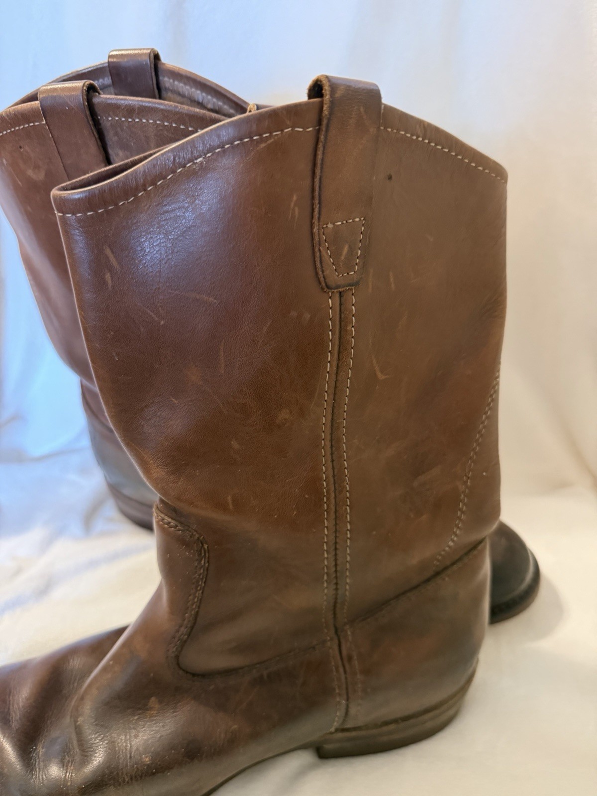 Wolverine Mens Slip & Oil Resistant Brown Leather Work Boots Size 12