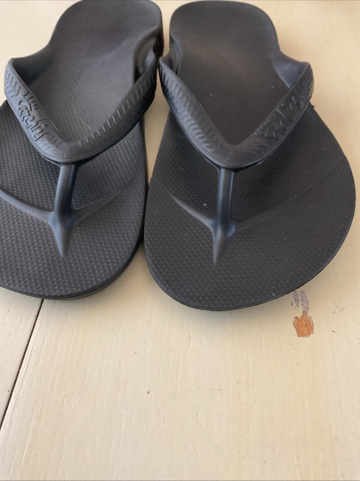 S1 Archies Arch Support Thong Flip Flops Sandals Black Size Men’s 9 Women’s 10