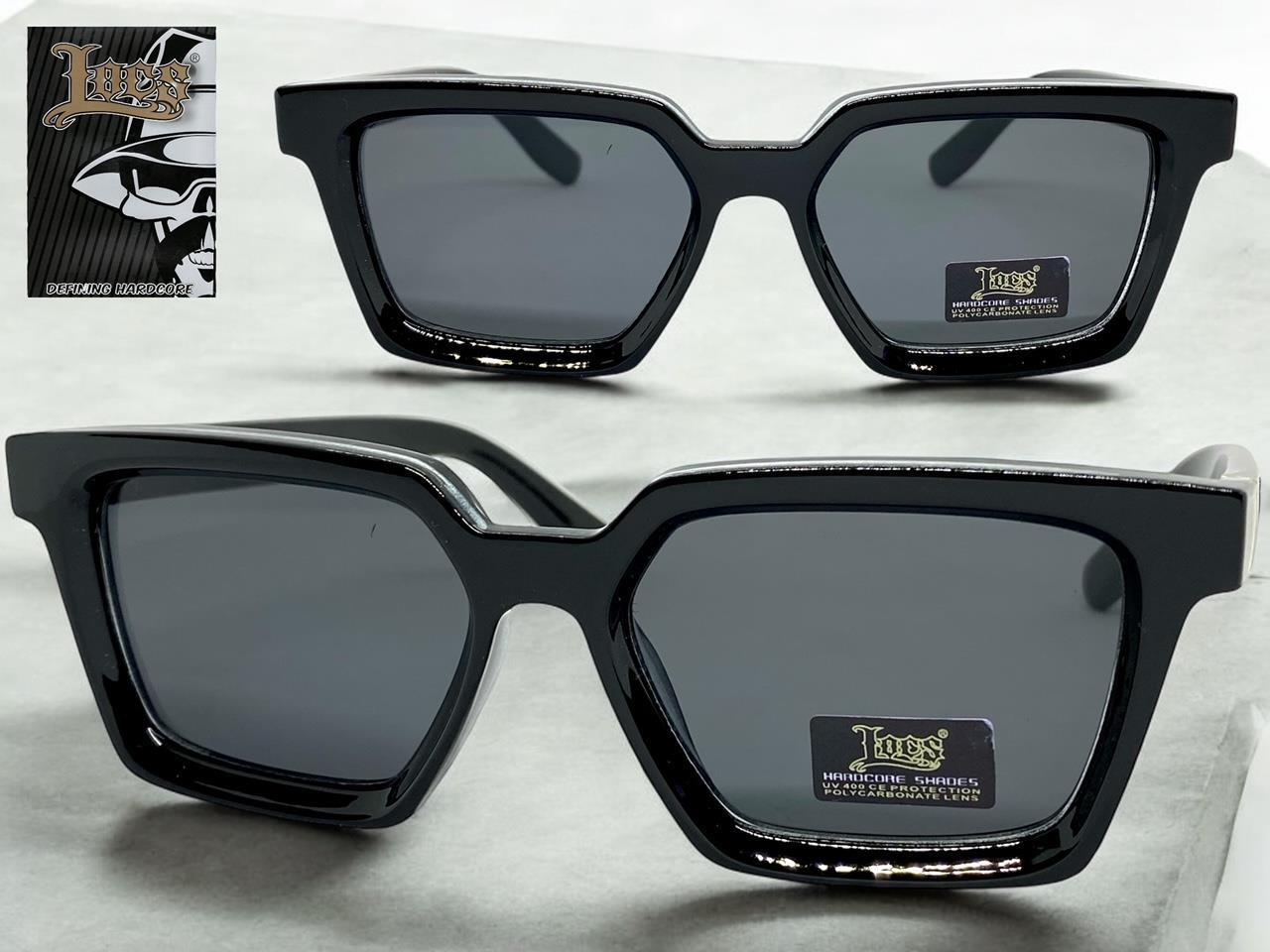 Men Biker Gangster Hardcore Hip Hop Rapper Locs SUNGLASSES Black Frame Dark Lens