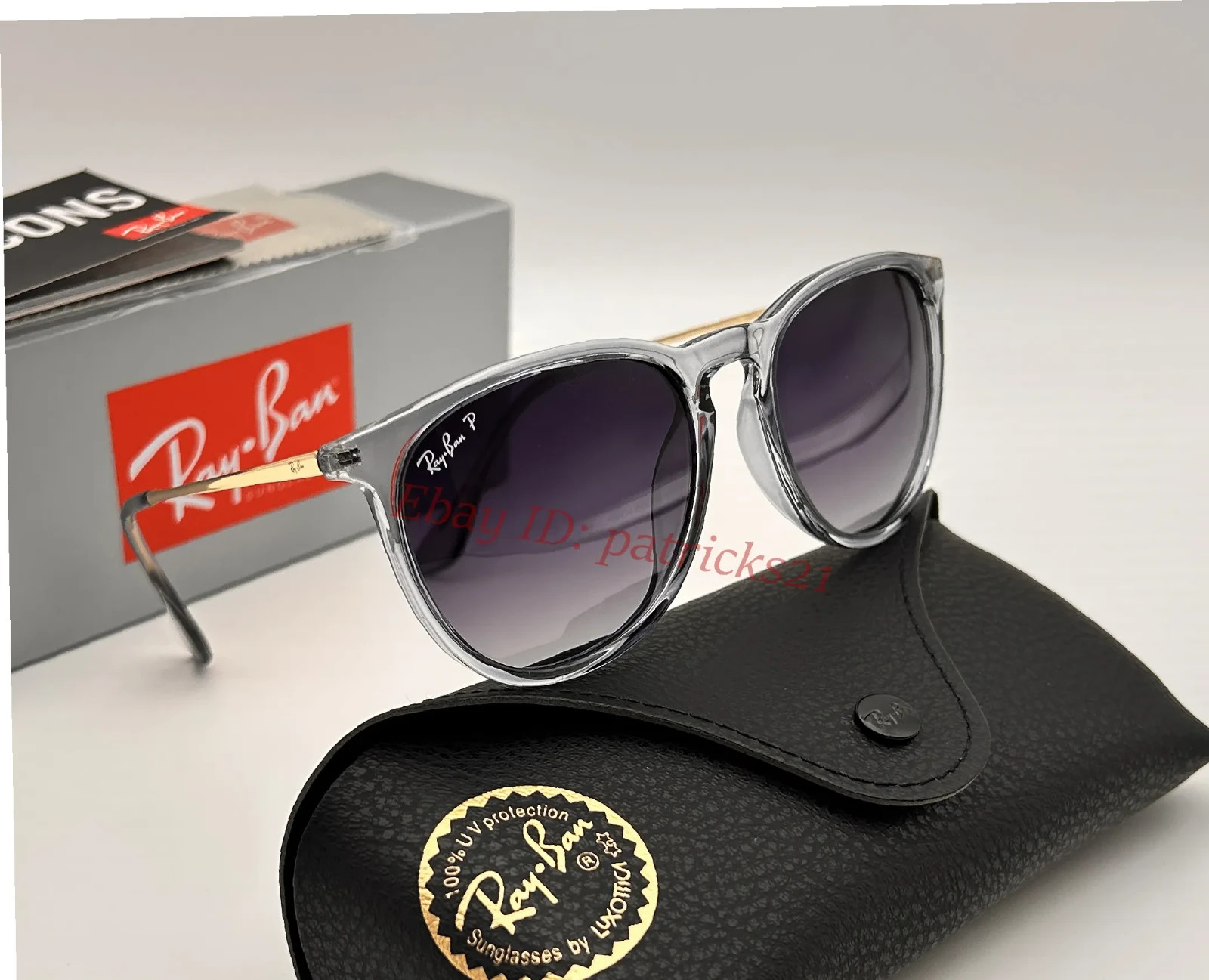 *New* RB4171 Ray-Ban Erika 6592/T3 Polarized Sunglasses Grey Lenses Blue Frame
