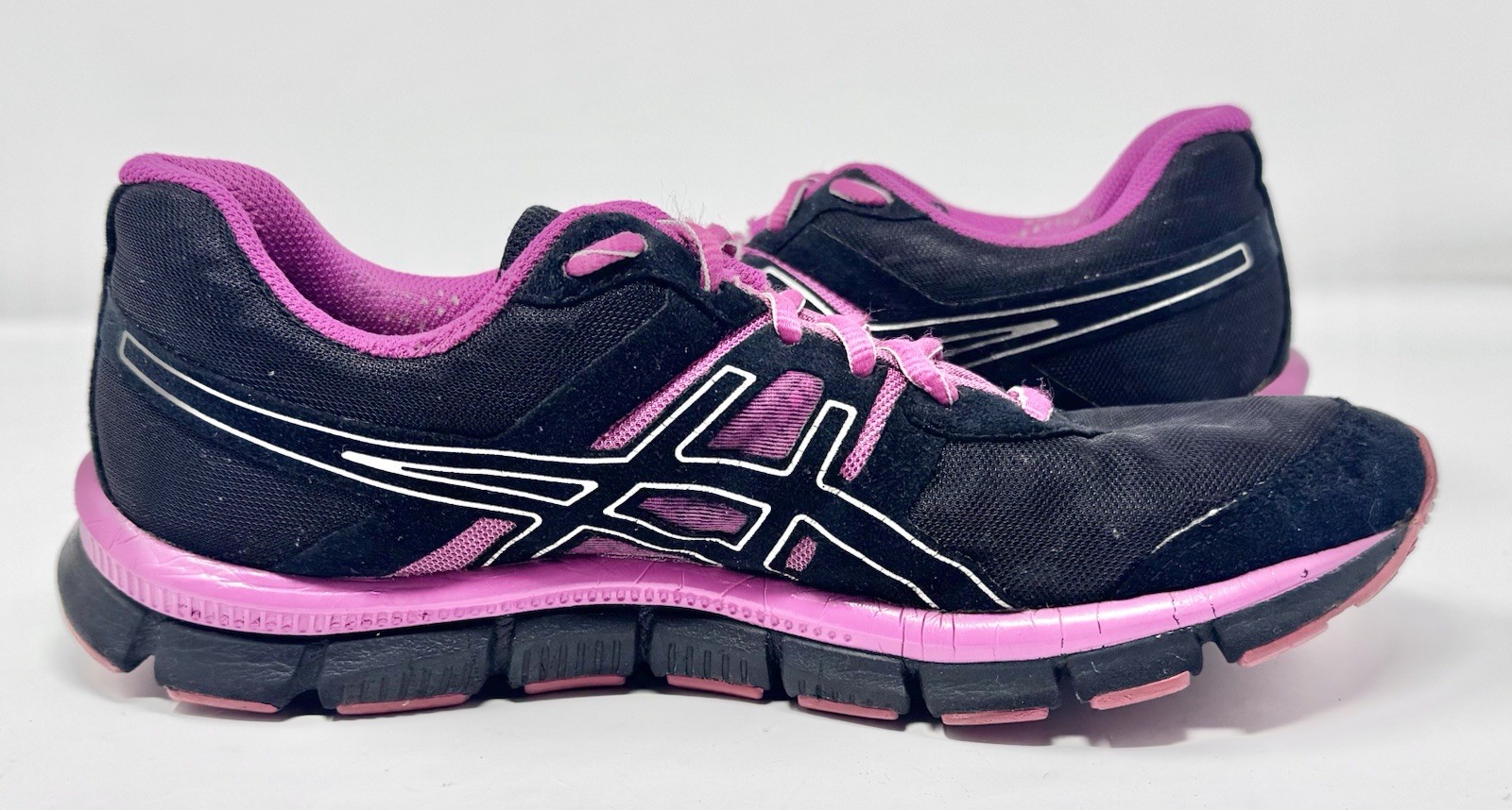 Women’s Asics Gel-Blur33 Black Lighting Magenta Running Shoes T1H8N sz 9