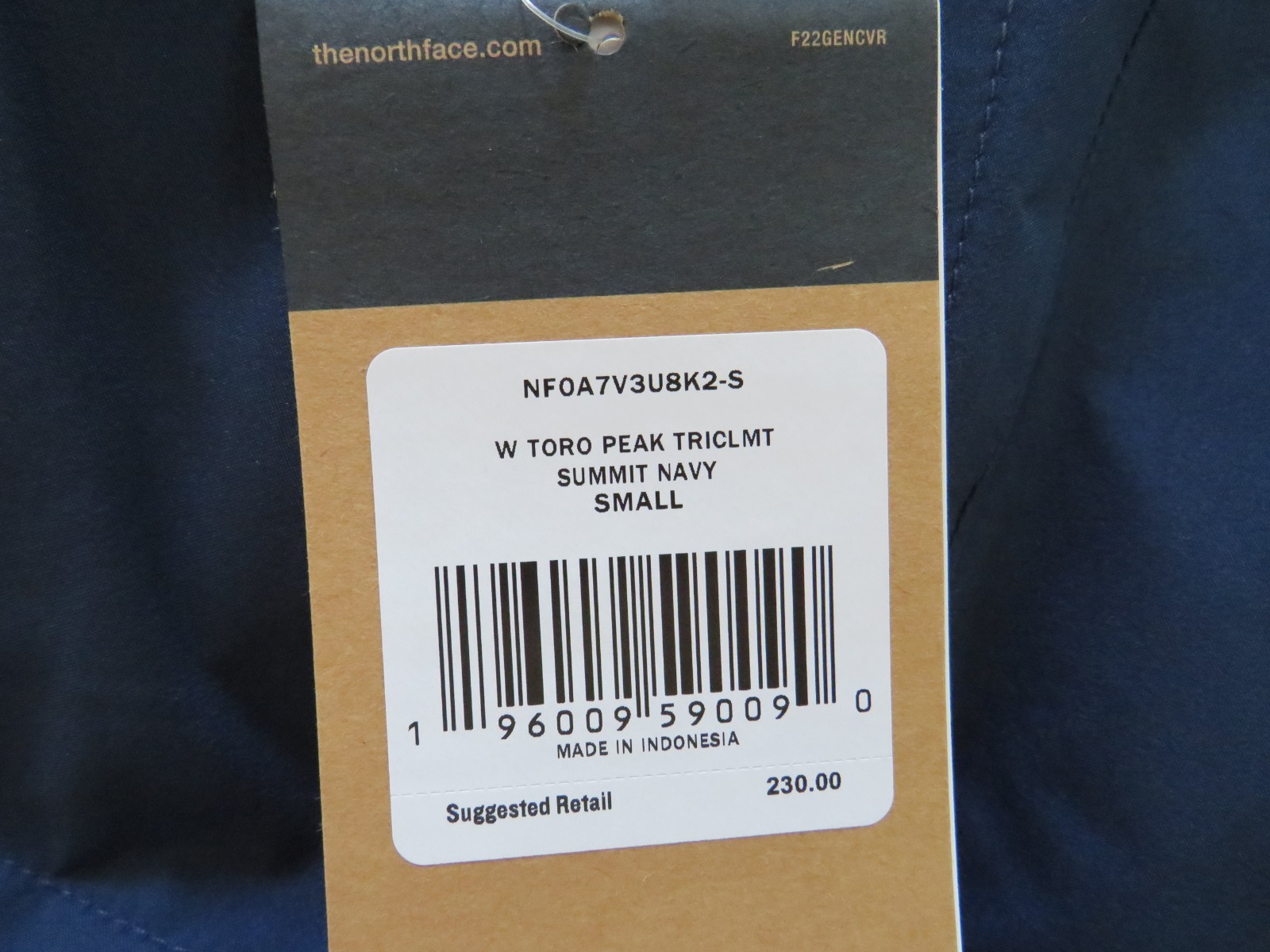 Womens The North Face Toro Peak Triclimate 3 in 1 Fleece Waterproof Jacket Navy