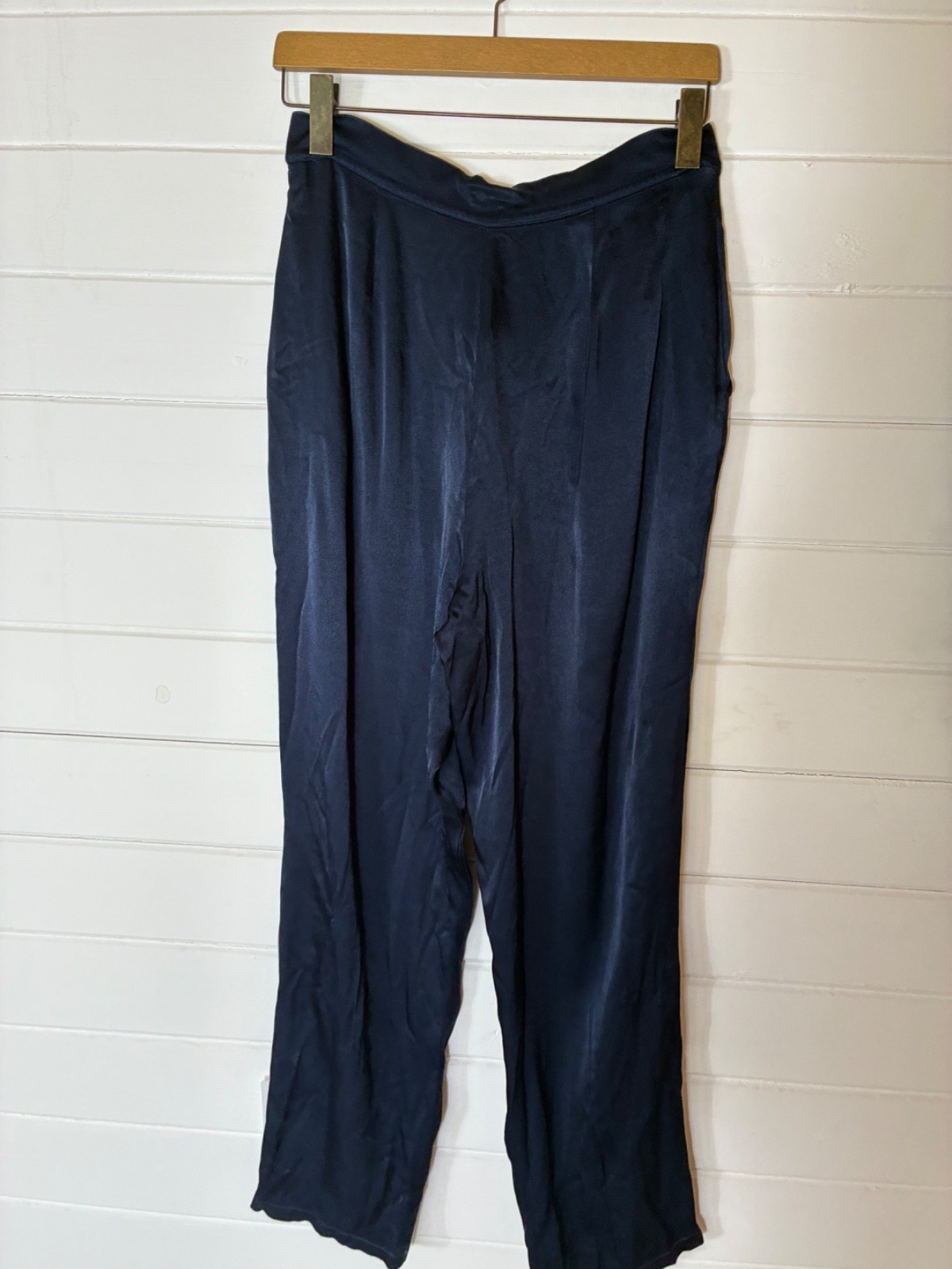 GHOST LONDON DEEP BLUE VISCOSE TAPERD TROUSERS SIZE M BNWT APPROX 10 12 SUMMER