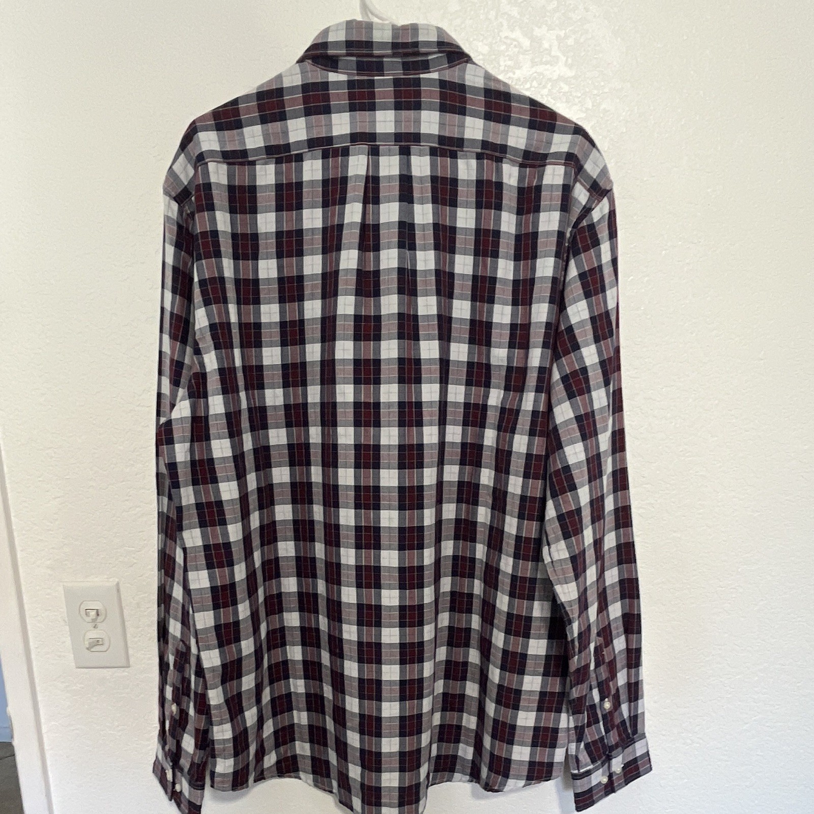 Michael Kors Men’s Multicolor Plaid Slim Fit Long Sleeve Button-Up Shirt XXL