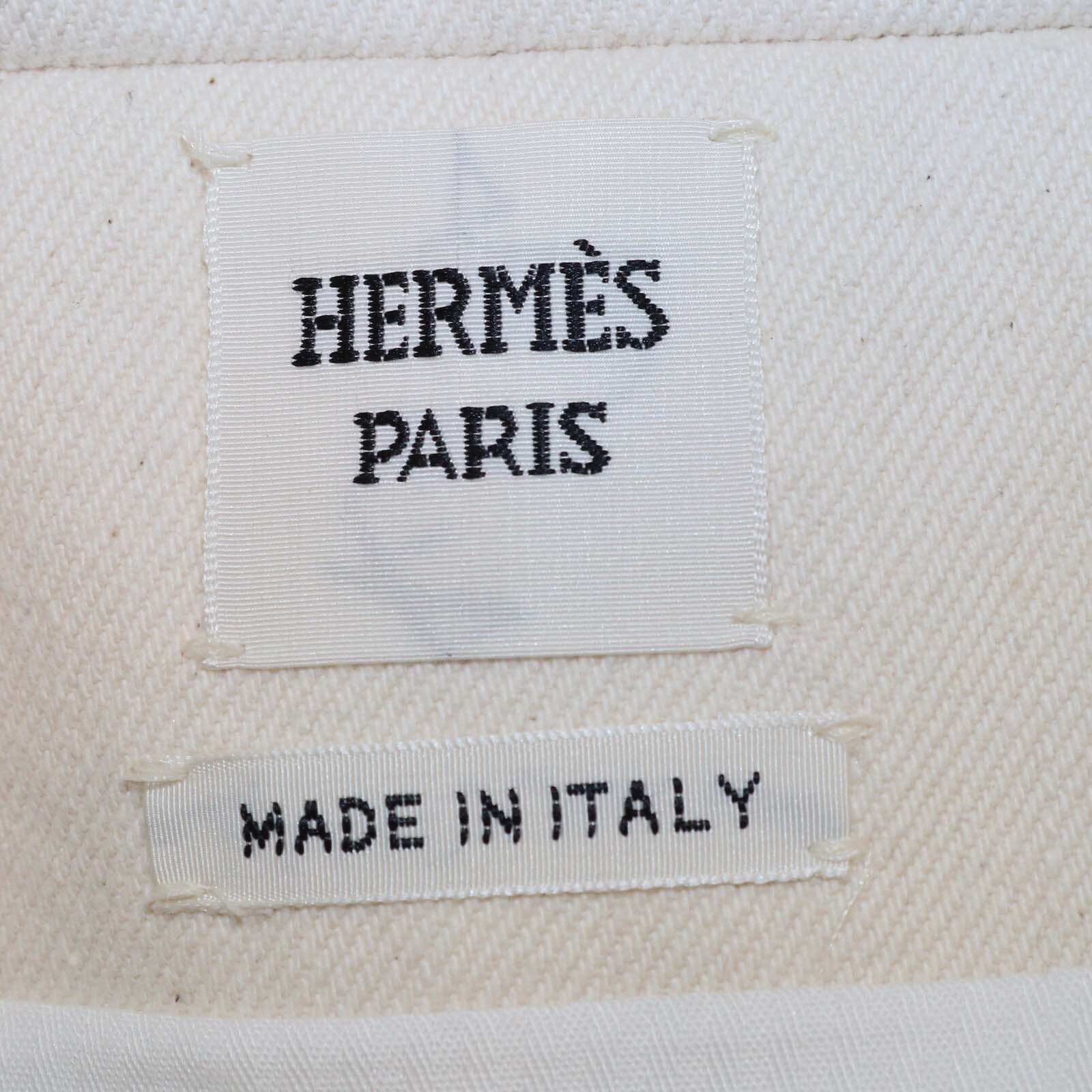 Hermes Naturel Denim Embroidered Jacket