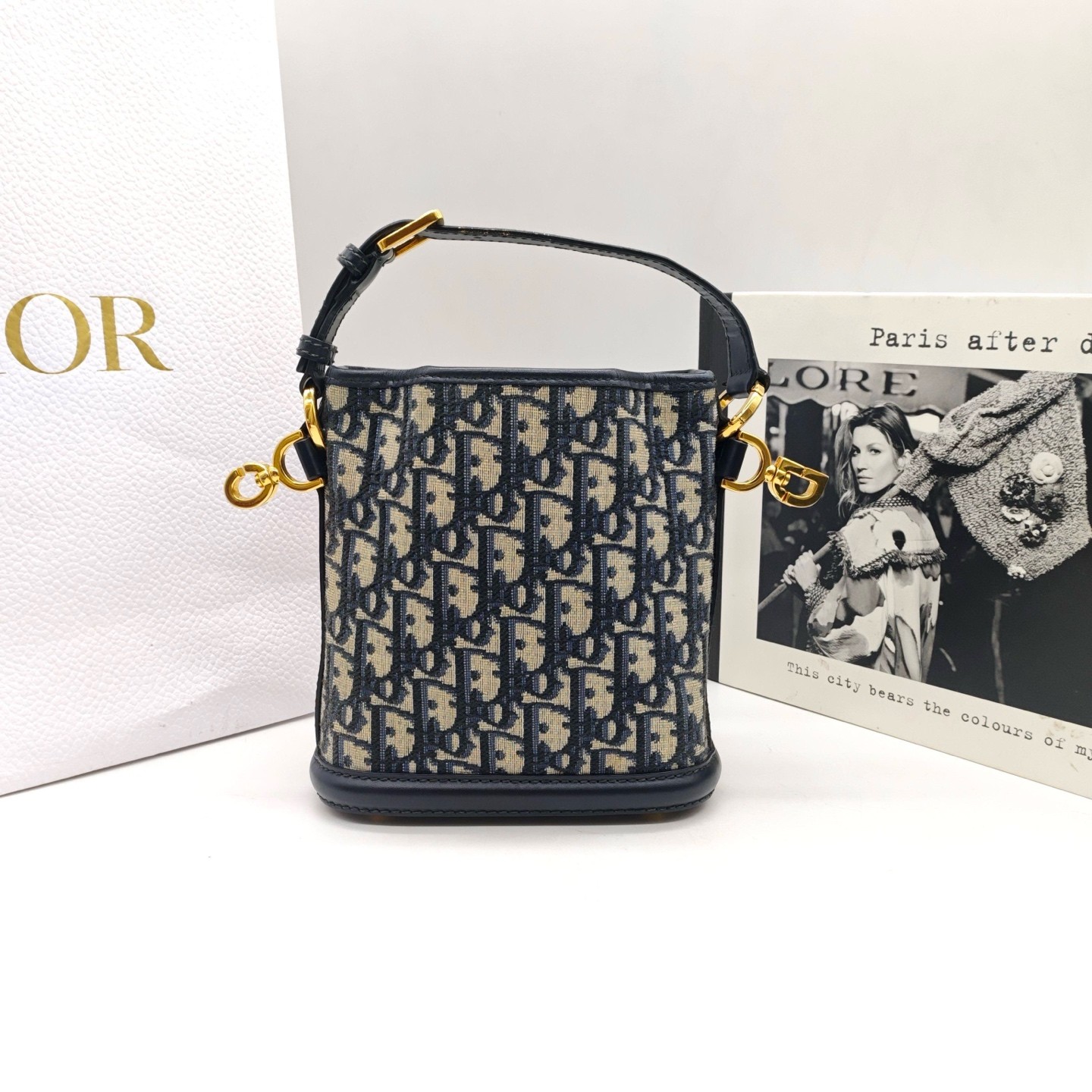 Dior Pre-Owned Authentic Bucket Bag Monogram 17*17 Free Tracked Shipping