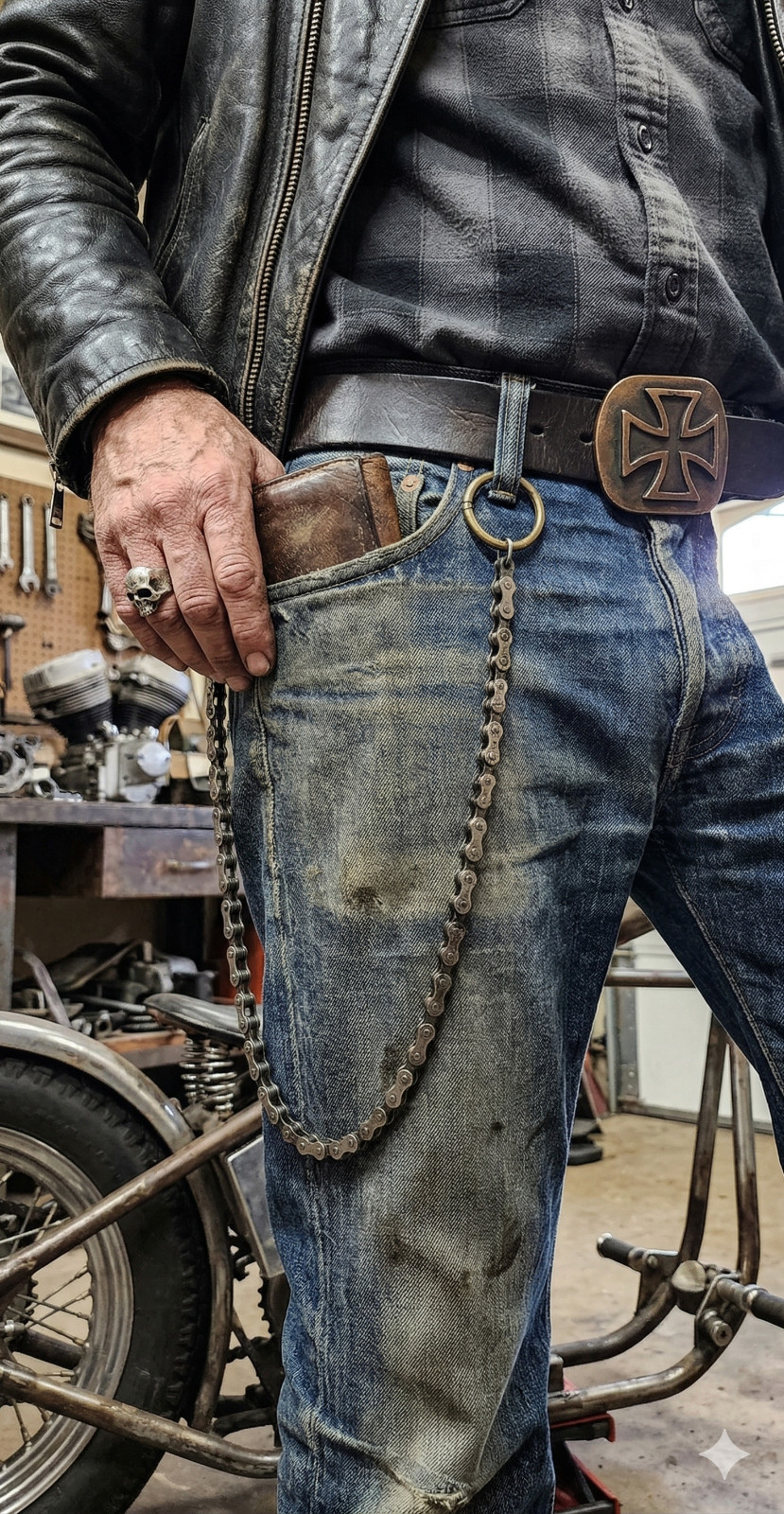 Handcrafted Upcycled Bike Chain Wallet Chain | Biker Punk Y2K Alt | 7 Colors