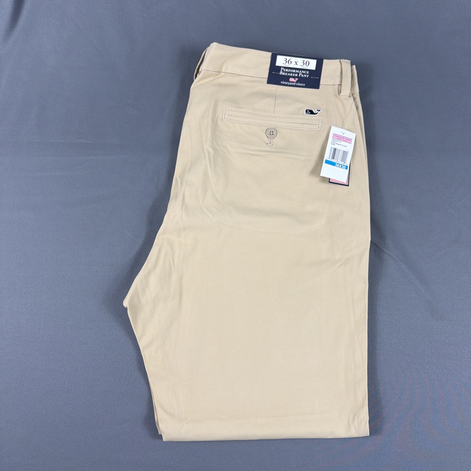 Vineyard Vines Golf Pants Performance Breaker 36 x 30 Sand Nylon Spandex NWT