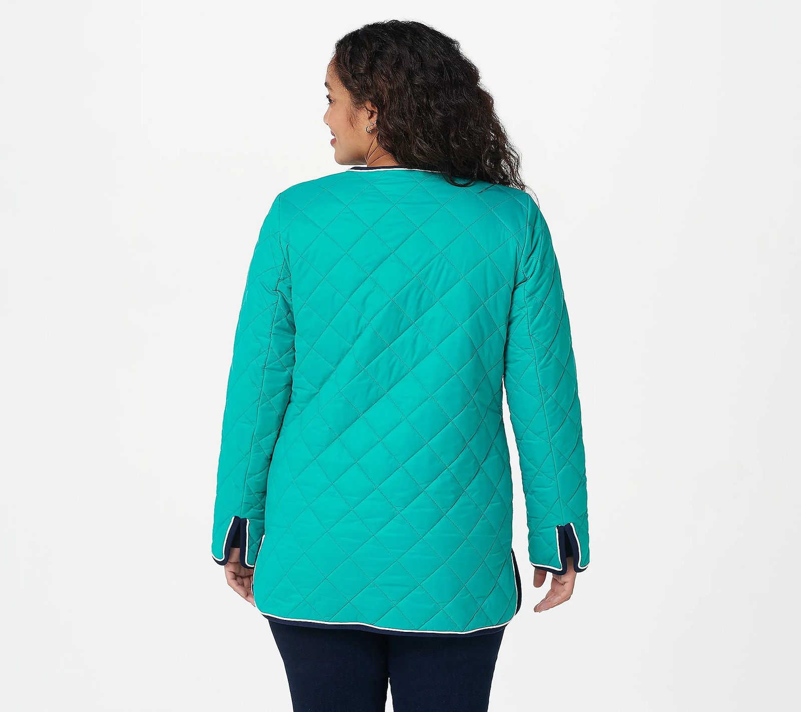 Dennis Basso Quilted Jacket Tropical Jade XS New