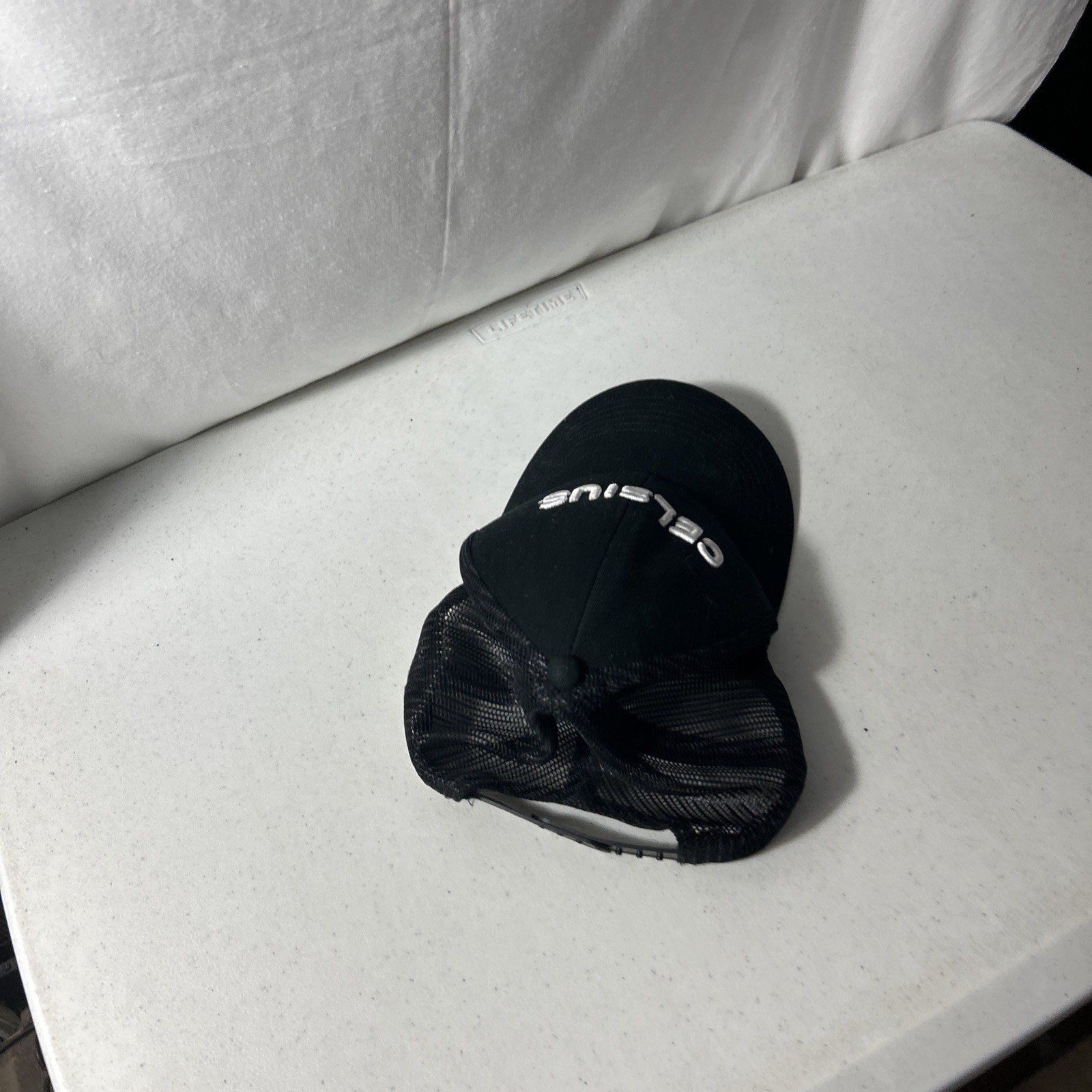 Celsius Adjustable Strap Mesh-Back Black Hat