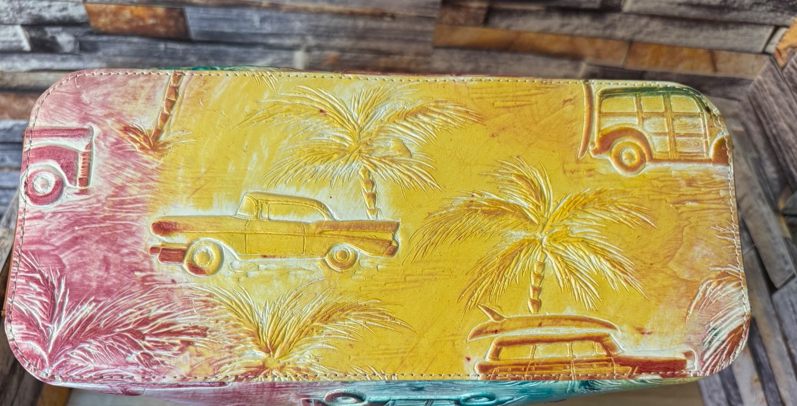 Brahmin Celebrate Copa Cabana Marlowe, Multi-Colored blue, yellow, pink, etc