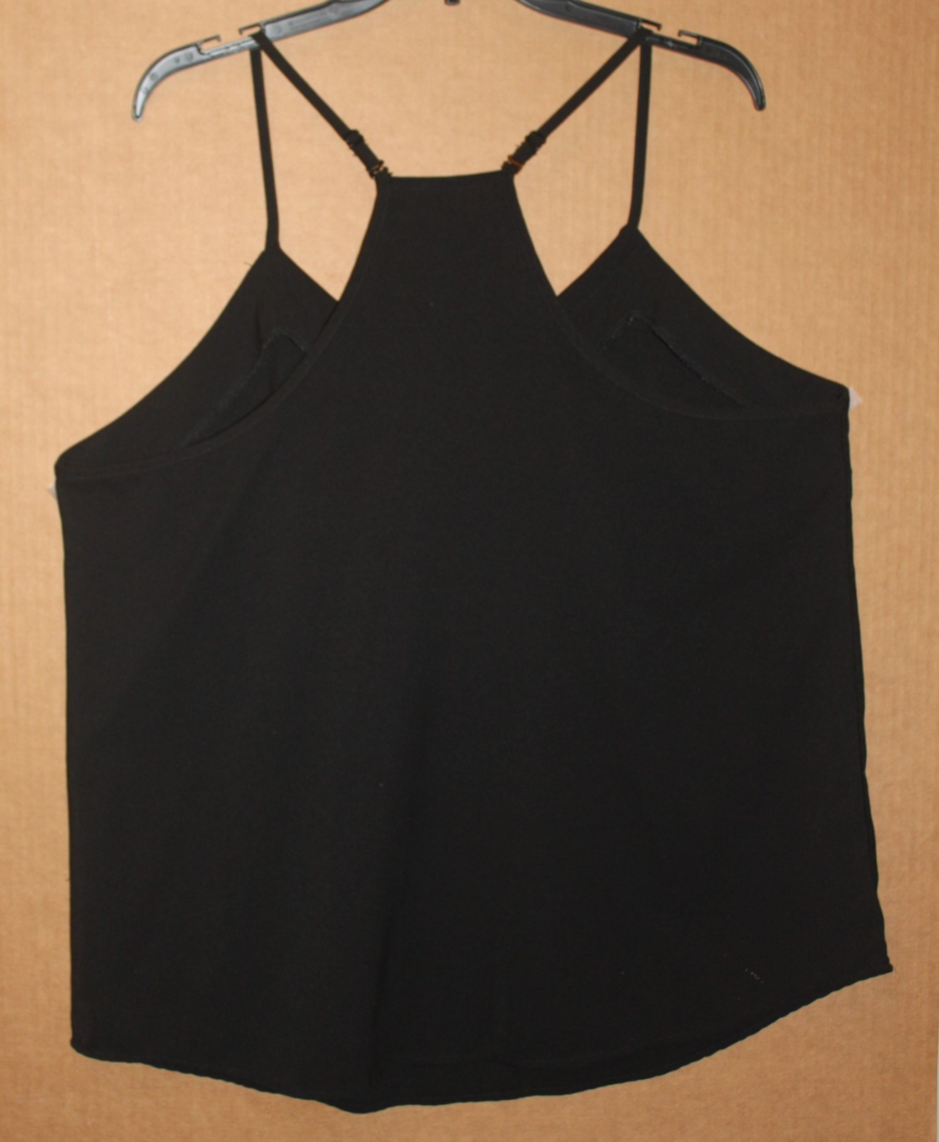 Unique Spectrum Women Plus 1X Navy Blue Polka Dot Tiered Tank Top Cami NWT Boho