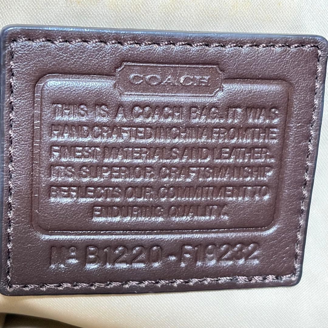 Authentic Coach Signature Hobo Shoulder Bag, Leather, 12.6in, Slightly Dirty