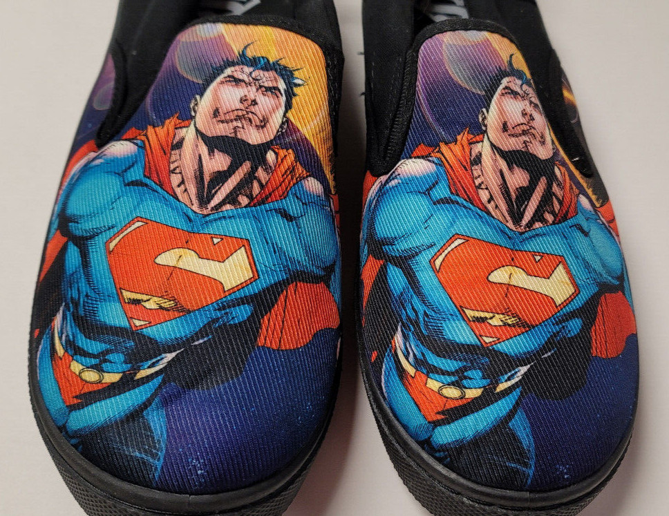 SUPERMAN Slip On Canvas Shoes Men’s Bioworld New With Tags