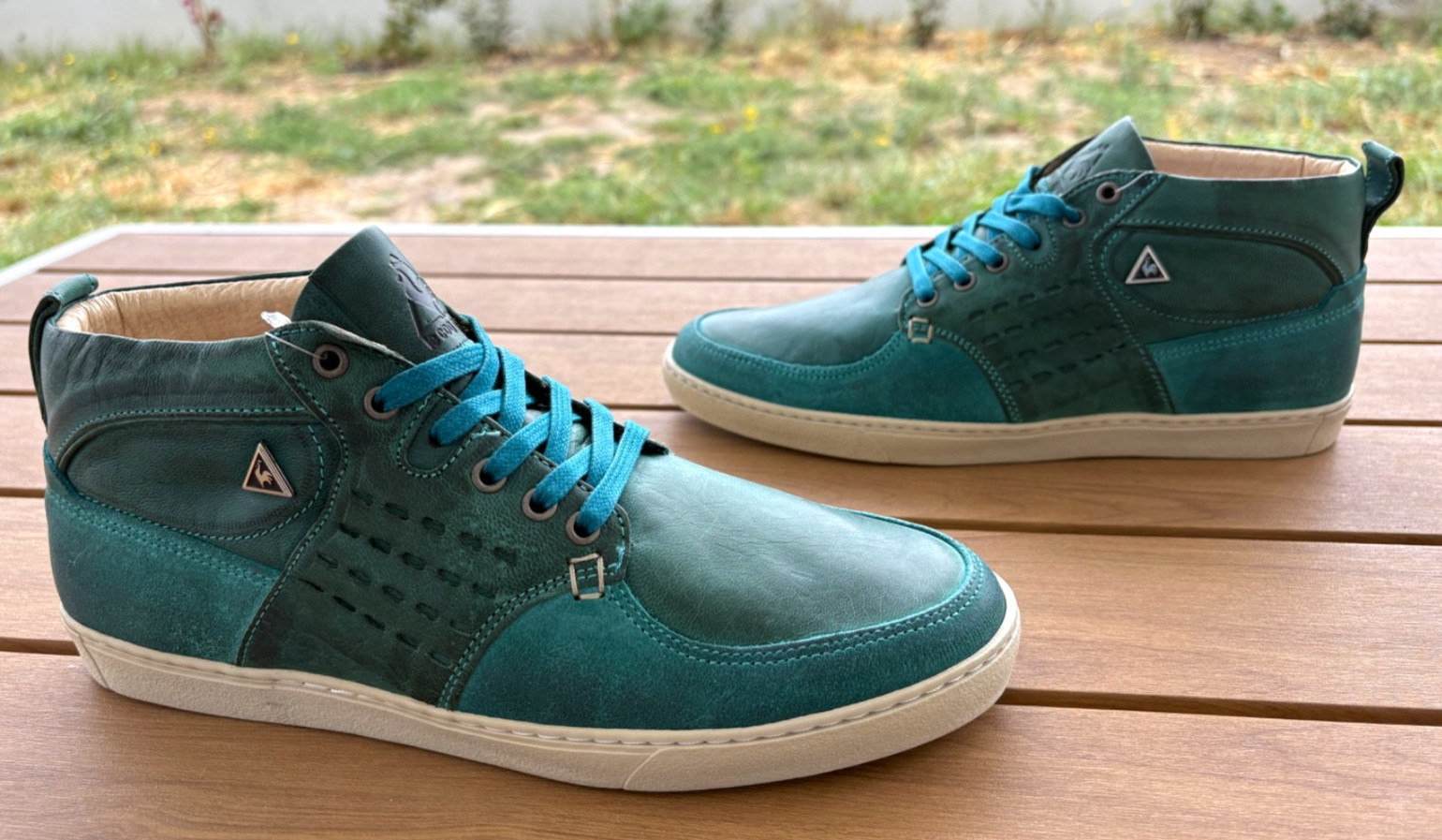 Le Coq Sportif Men Chatillon Leather Green Sneakers Athletic Shoes 9 Trainers 42
