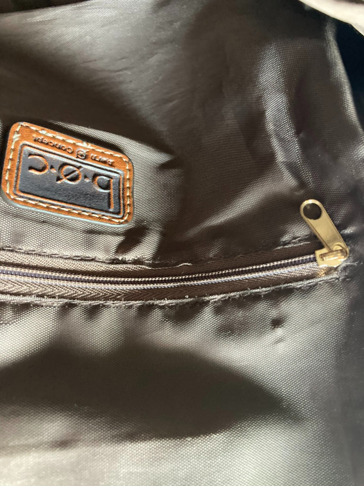 Boc Back Pack Brown Man Made Materials Accent Stiching 4 Pockets Zip Close
