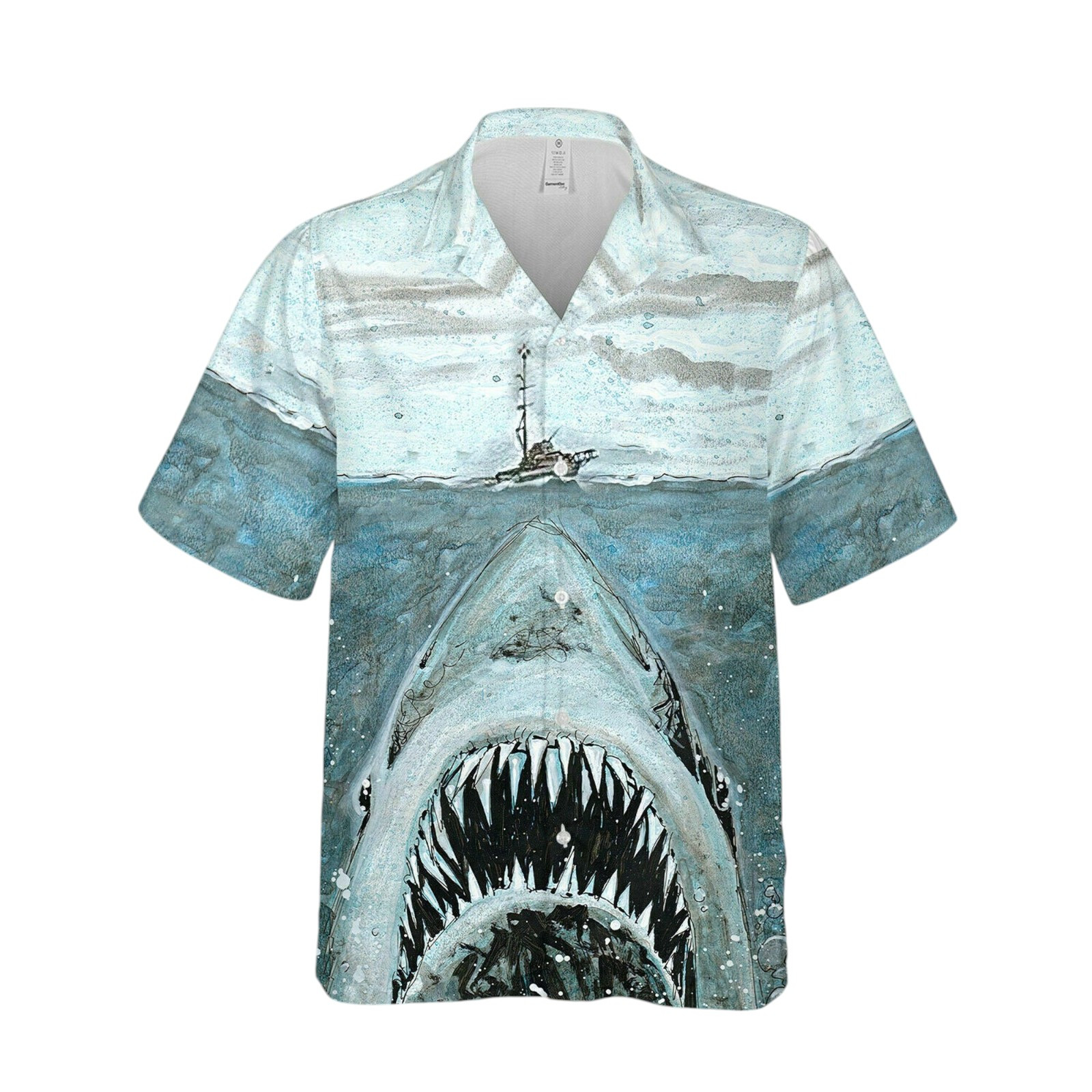 Oce Shark Jaws Summer Shark Wilderness Hawaiian Shirt