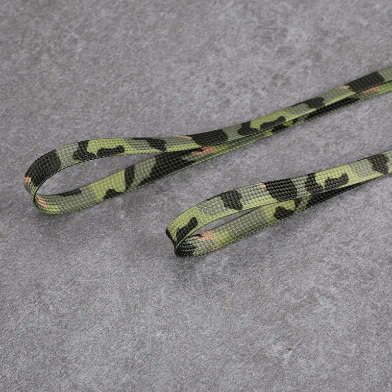 1 Pair Flat Shoelace Cream Camouflage Print Shoelaces for Sneakers AF1 0.8CM Wid