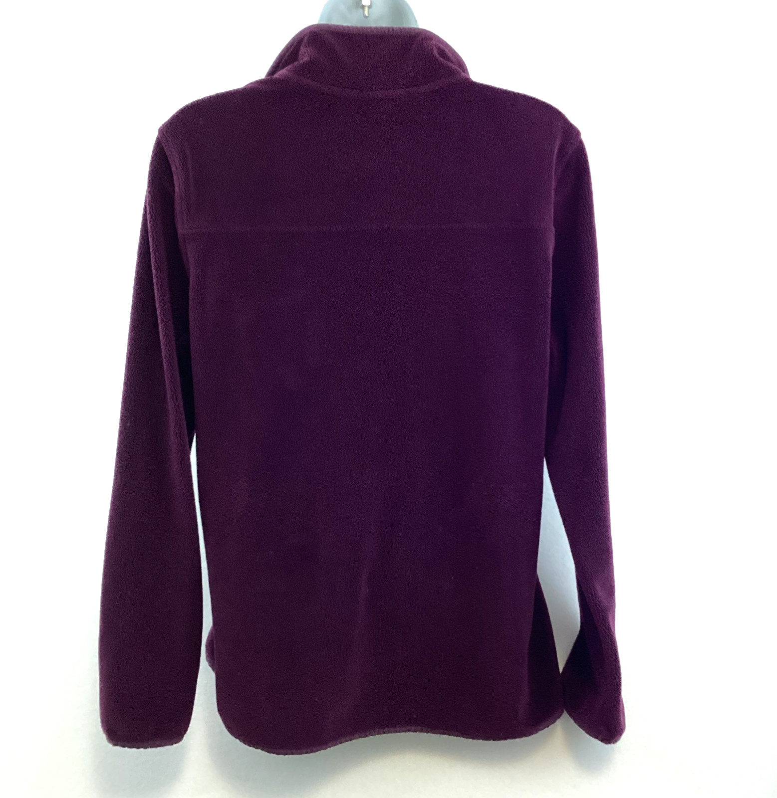 32 Degrees Heat Womens Small Plum Fleece Pullover 1/4 Snap Mock Neck Cozy