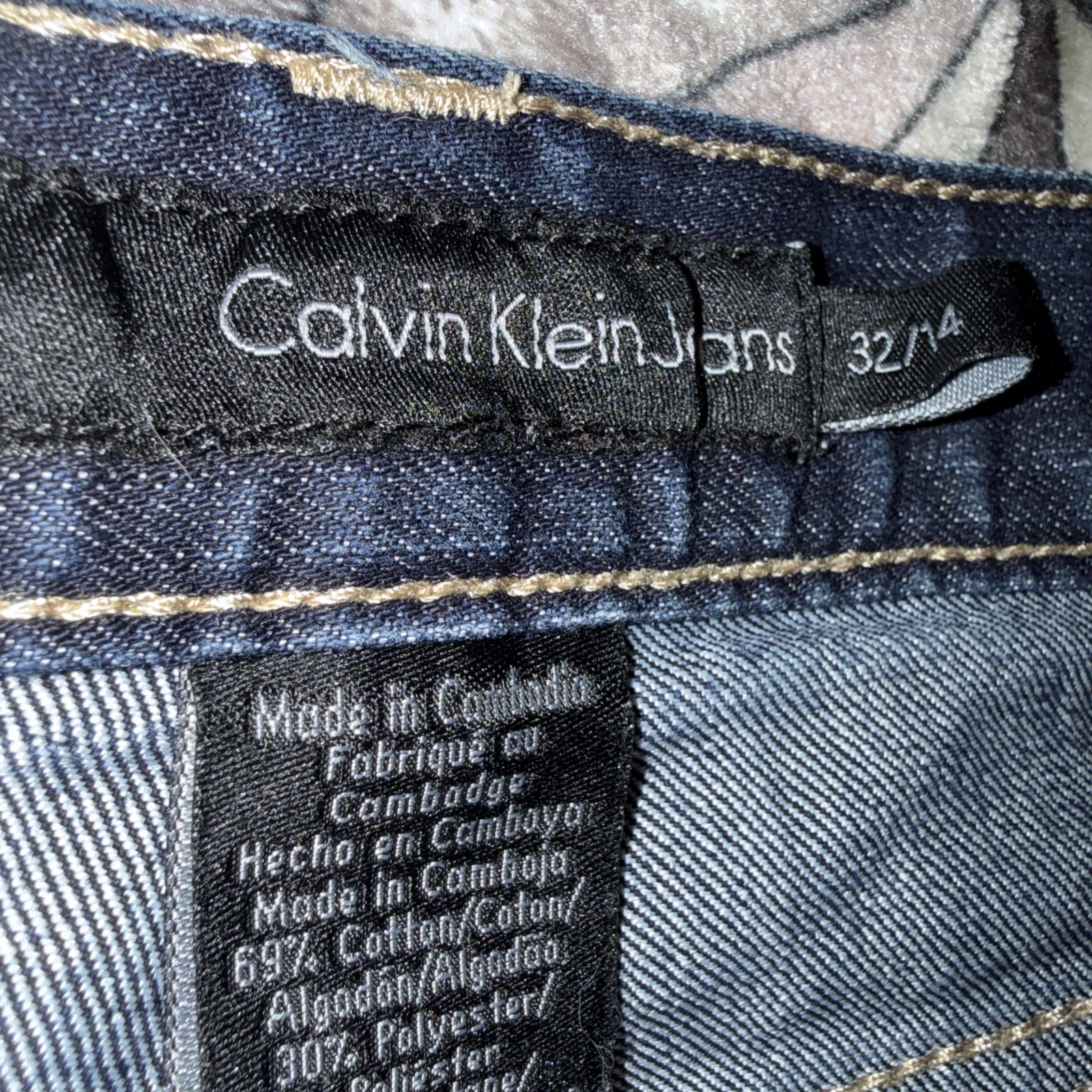 Calvin Klein Denim Jeans Womens Sz 32/14 30” Inseam Dark Wash Mid Rise Skinny