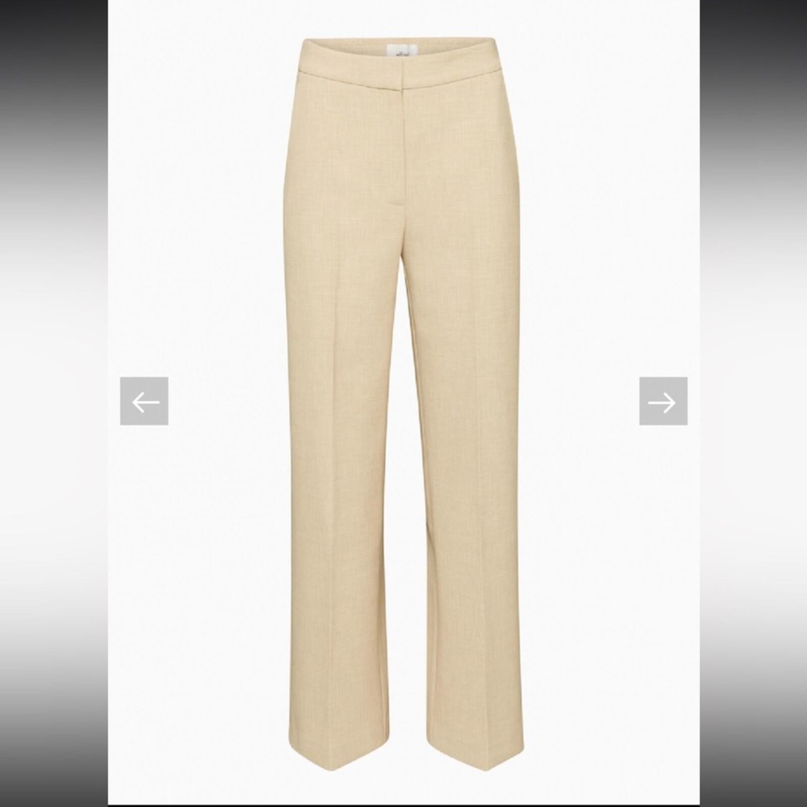 Wilfred Heathered Oat Straight-Leg Trousers Aritzia Size 4
