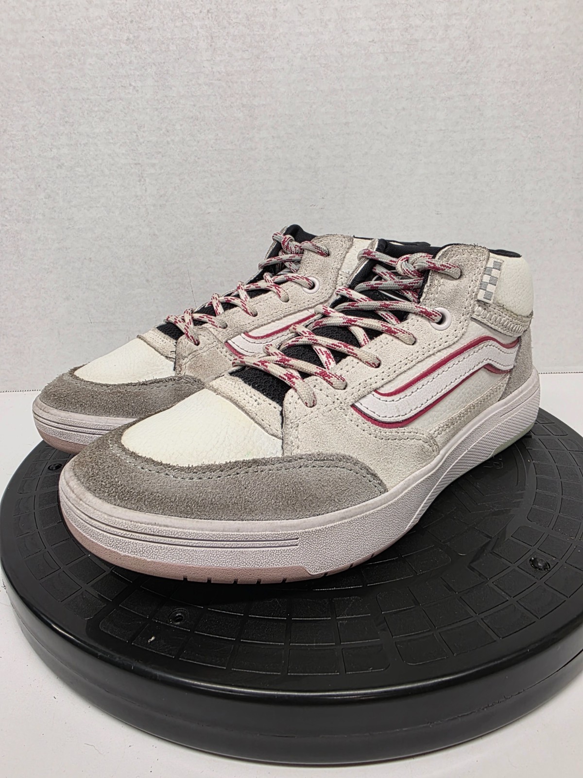 VANS Zahba Mid Gray/Multi Skateboard Shoes Leather Suede Mens 6.5 721356