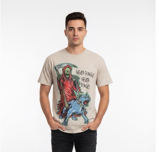 Broken Promises WORST IN ME TEE SAND size large 100% cotton Never Forgive forget