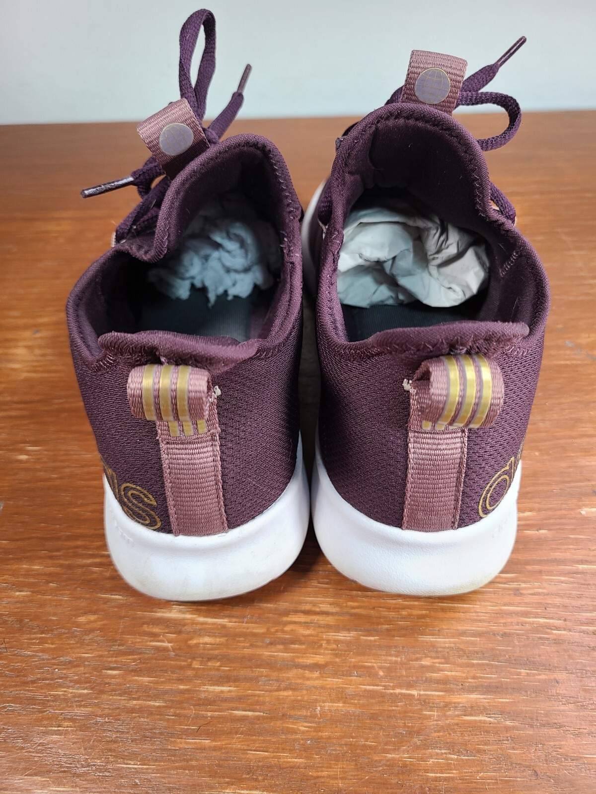 Adidas Cloudfoam Pure 2.0 GV8936 Shadow Maroon-Gold Metallic Womens Size 11
