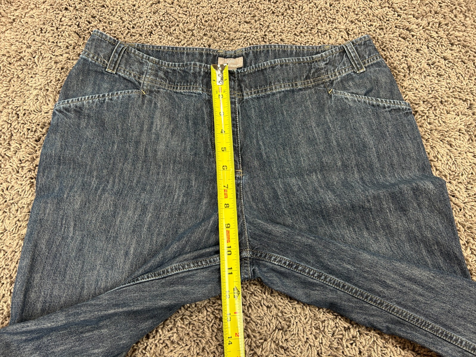J.Jill Jeans Women’s Size 12 Blue Genuine Fit Below Waist Wide Leg (Act 33X30″)