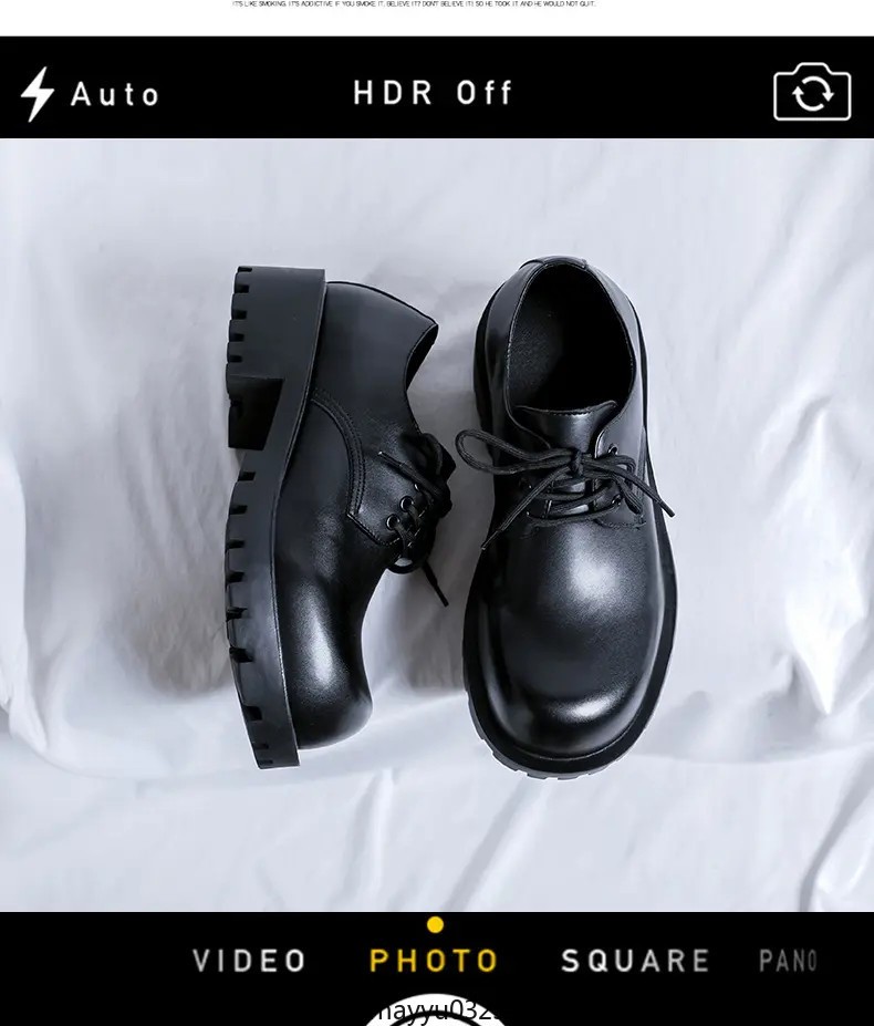 Men’s Dress Formal Derby Lace Up Round Toe Casual Platform Chunky Heel Shoes New