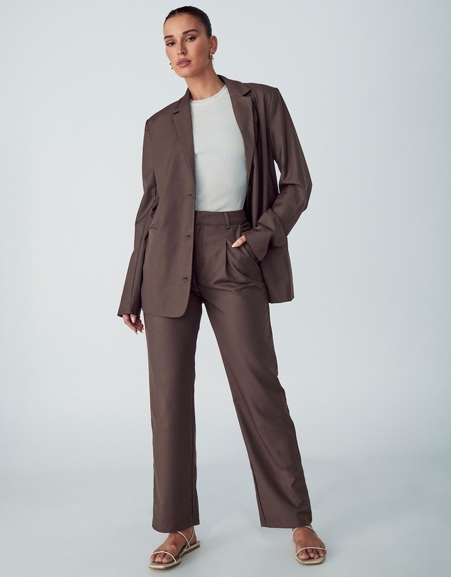 Willa The Label Pants Freya Chocolate Brown Womens Size AU 6 New Tags RRP $99.95