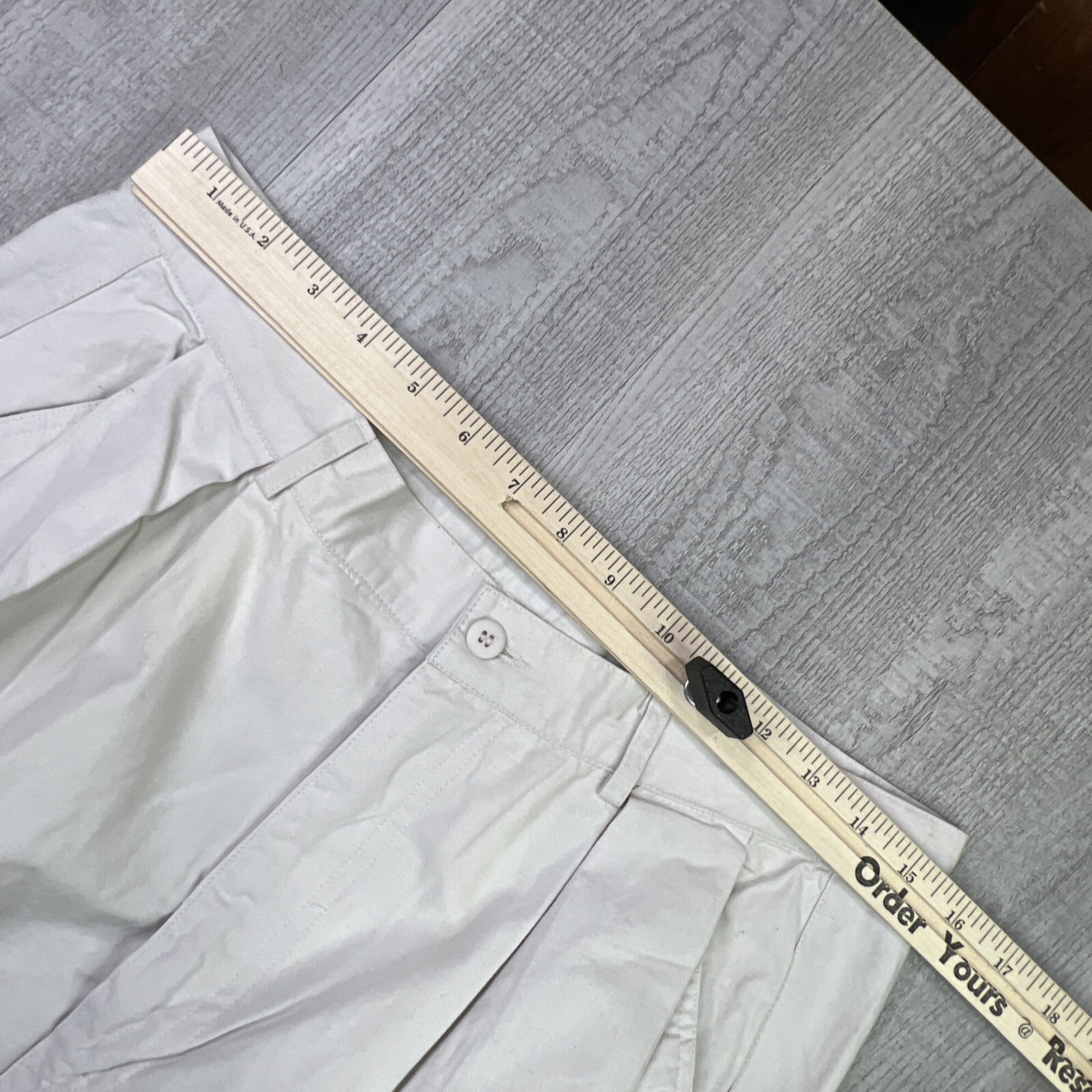 Vintage Nikoata Tokyo New York Mens Pleated Pants 100% Cotton Cuffed White Sz 34