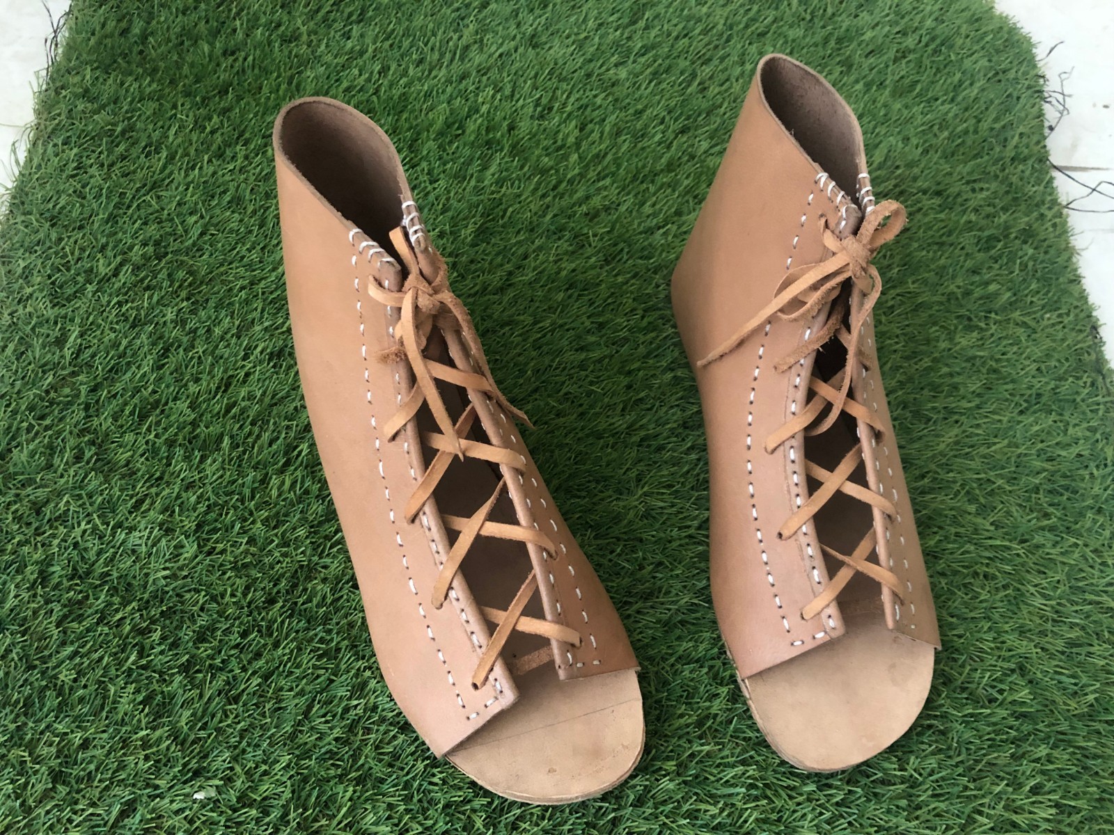 Leather Greek Sandals Handmade Brown Leather SCA LARP Reenactment Sandals
