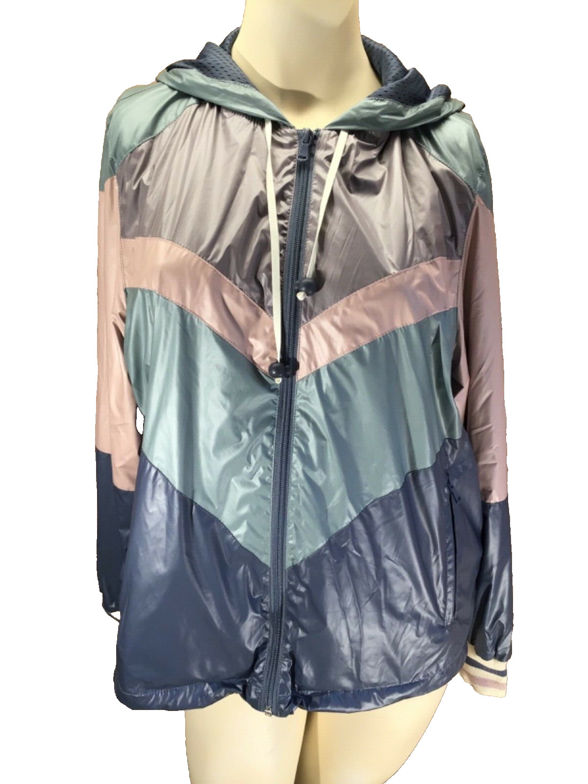 🧥 Mother The Sports Beaker Rain/Wind Jacket Women’s Medium Multicolor Hooded