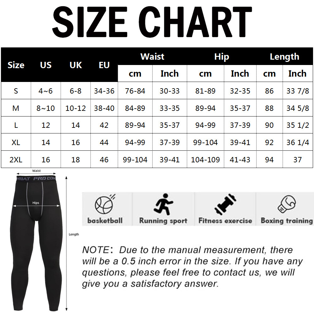 Pantalones Deportivos de Compresion De Hombre Men Sport Compression Base Layer