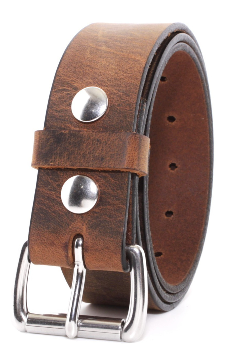 Men’s Work Full Grain Leather Belts_1.5″Gun Holster Crazy horse Amish Hand Made