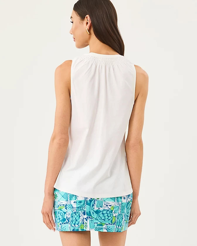 Lilly Pulitzer White Essie Sleeveless Knit Top; XXS