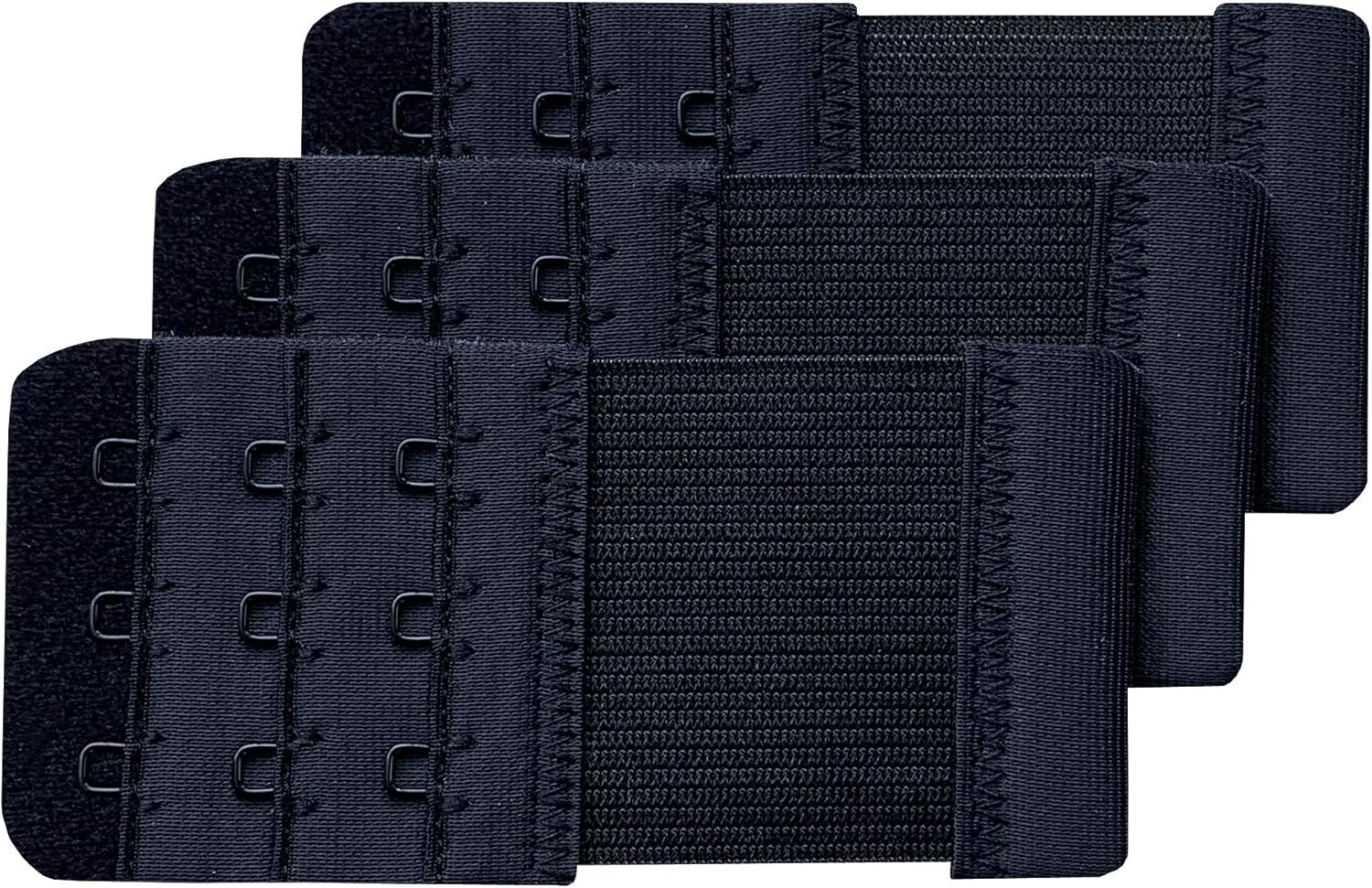Women Pack of 3 Soft Comfortable 3 Hooks Bra Extender
