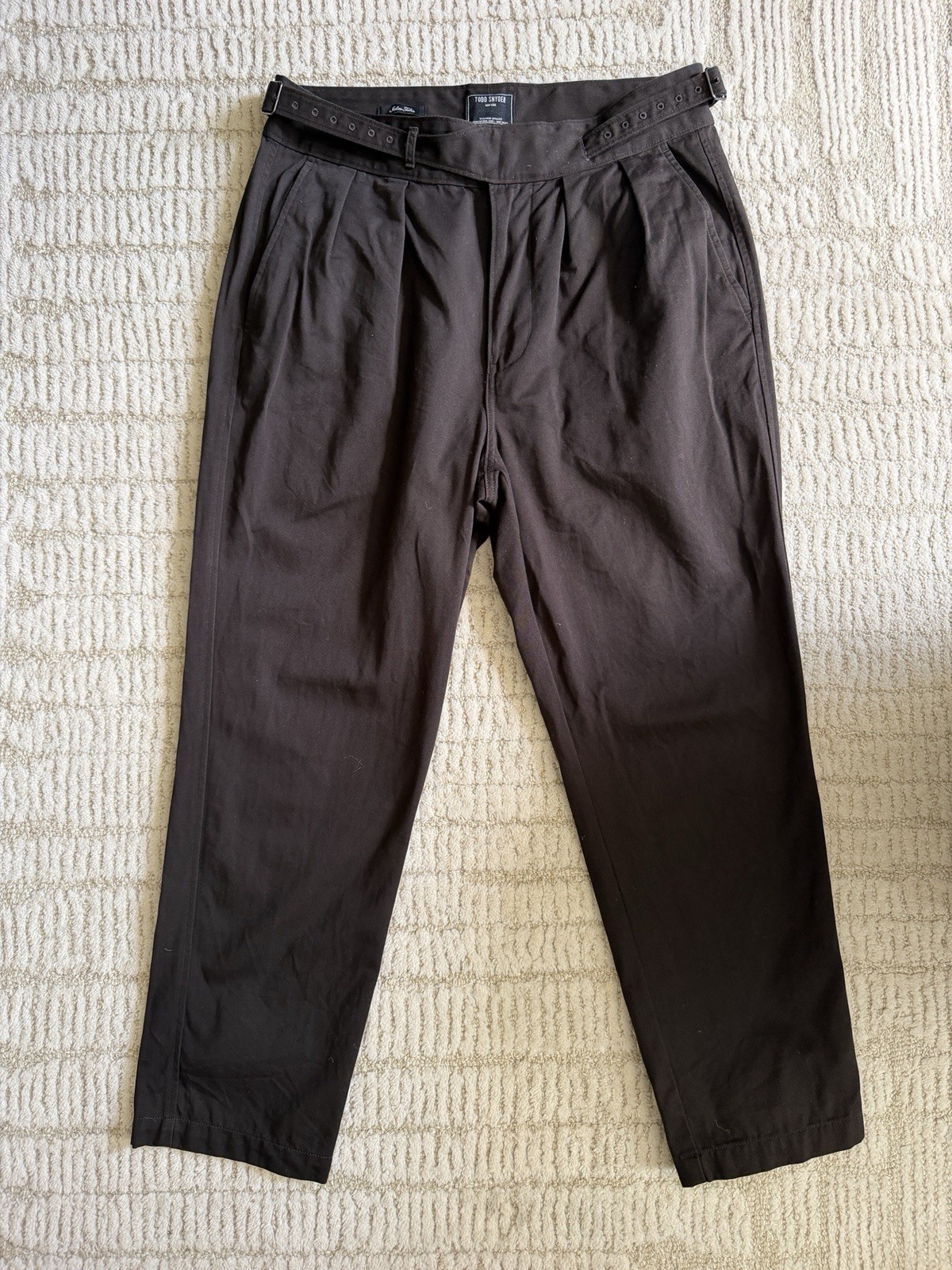 Todd Snyder Italian Lightweight Cotton Gurkha Trouser Cotton Brown Size 34