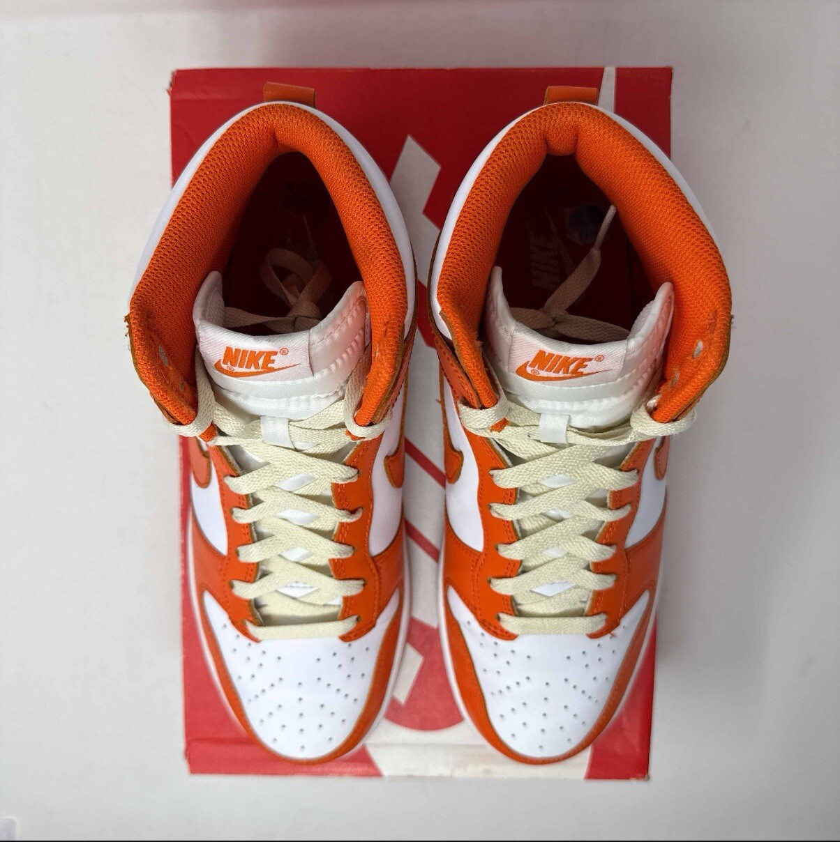 Nike Dunk High SP Syracuse 2021 DD1399 101 White/Orange Blaze Size 9